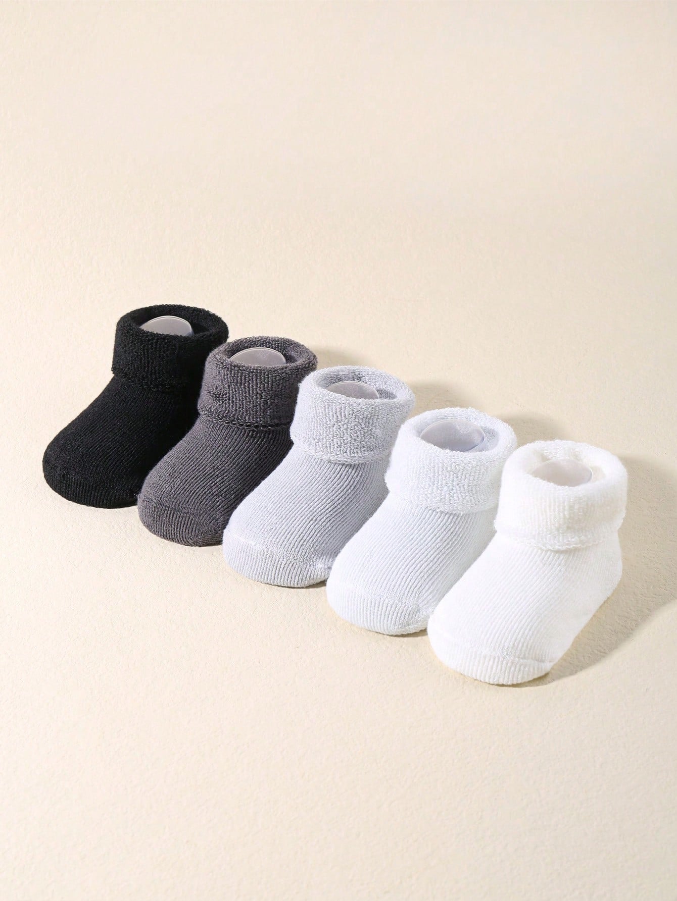 Ankle Crew Socks with Grips, Baby Toddler Kids Unisex Warm Thick  Winter Socks 0-6T 6-12T 5pairs