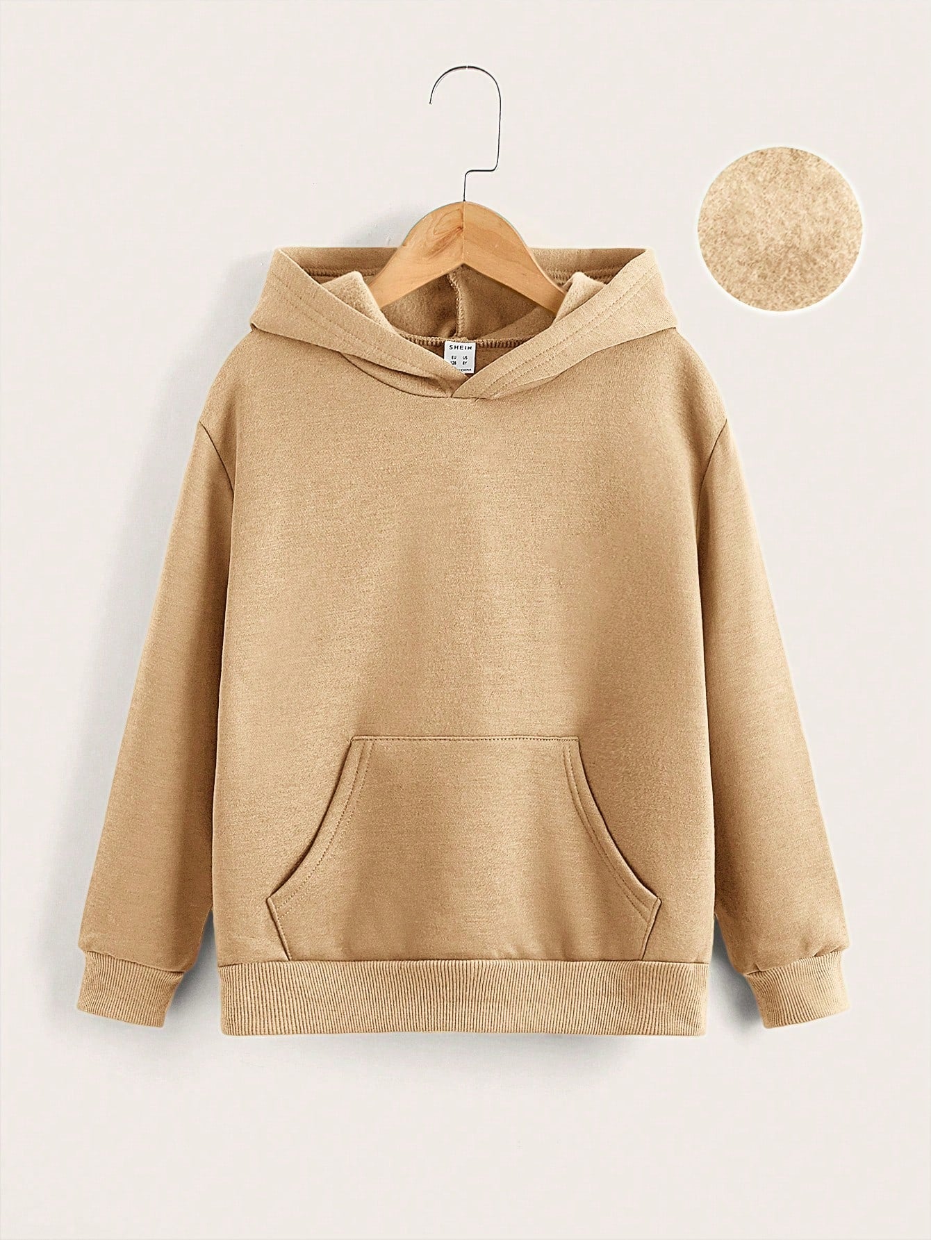 Kangaroo Pocket Casual Hoodie For Tween Boys, Suitable For Daily Wear In Spring And Autumn