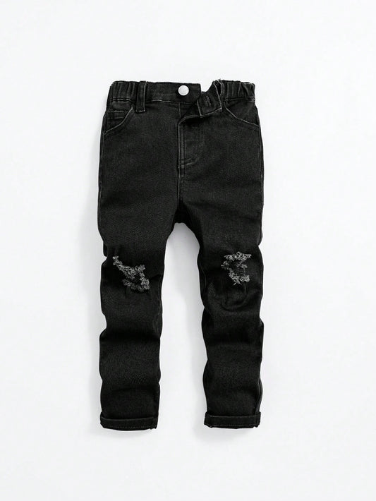 Young Boys' Casual Distressed Washing Ripped Jeans