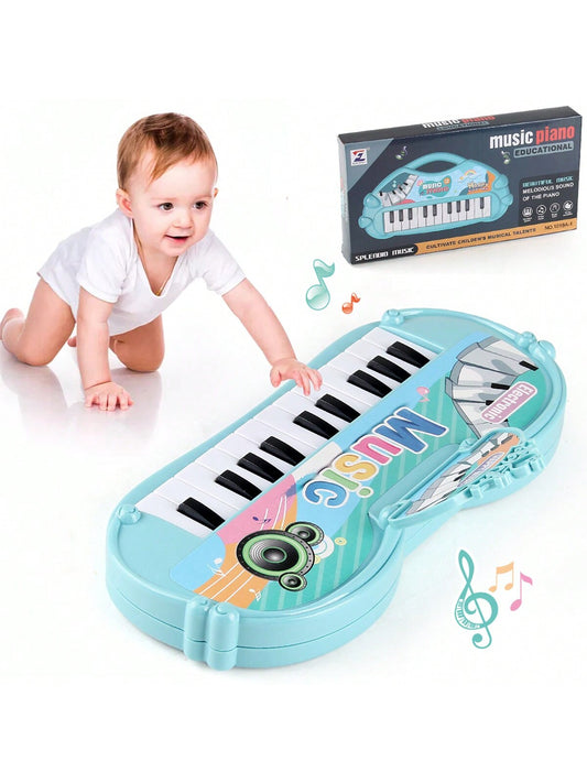 1pc Children's Electronic Piano Made Of Abs Material, With 13 Keys, 2 Modes, Piano Games; A Mini Instrument That Introduces Fun And Music To Kids; A Great Gift For Children Learning To Play Music; Requires 2 Size 5 Batteries (not Included)