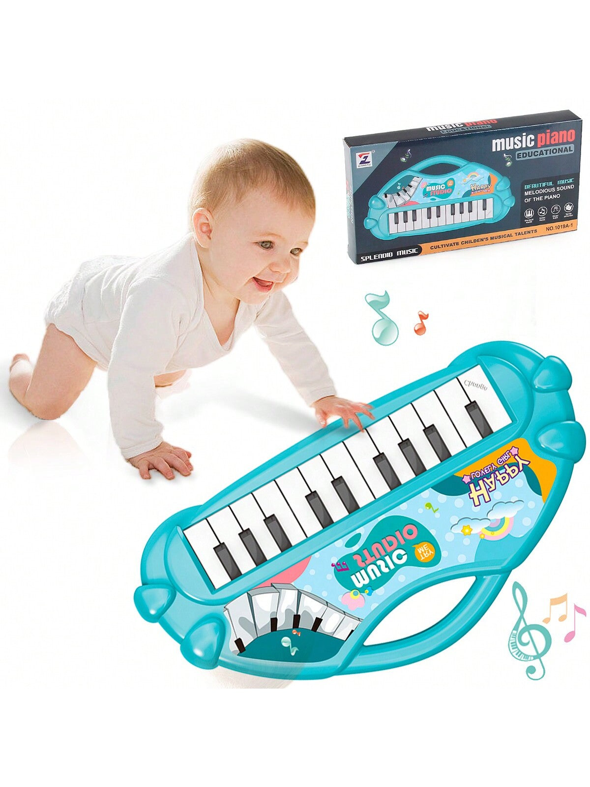 1pc Children's Electronic Piano Made Of Abs Material, With 13 Keys, 2 Modes, Piano Games; A Mini Instrument That Introduces Fun And Music To Kids; A Great Gift For Children Learning To Play Music; Requires 2 Size 5 Batteries (not Included)