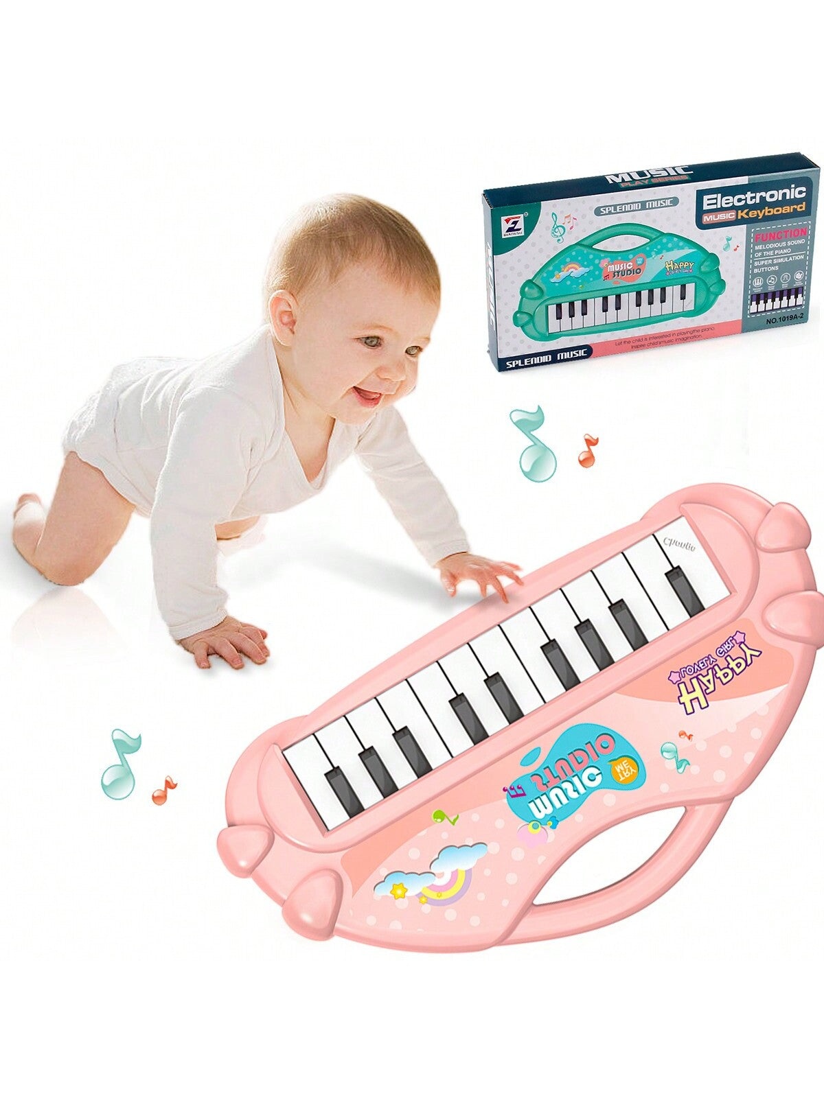 1pc Children's Electronic Piano Made Of Abs Material, With 13 Keys, 2 Modes, Piano Games; A Mini Instrument That Introduces Fun And Music To Kids; A Great Gift For Children Learning To Play Music; Requires 2 Size 5 Batteries (not Included)