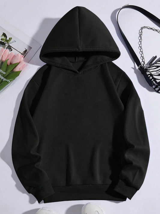 Teen Girl Solid Thermal Lined Hoodie