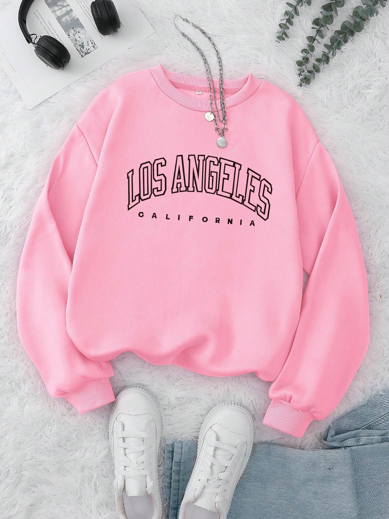 Letter Graphic Thermal Lined Sweatshirt