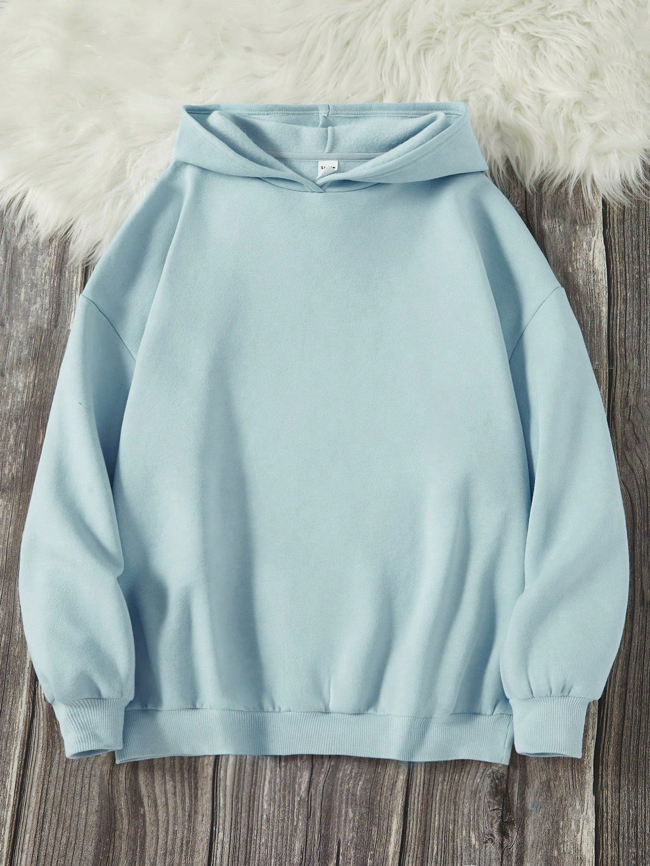 Teen Girl Solid Drop Shoulder Hoodie