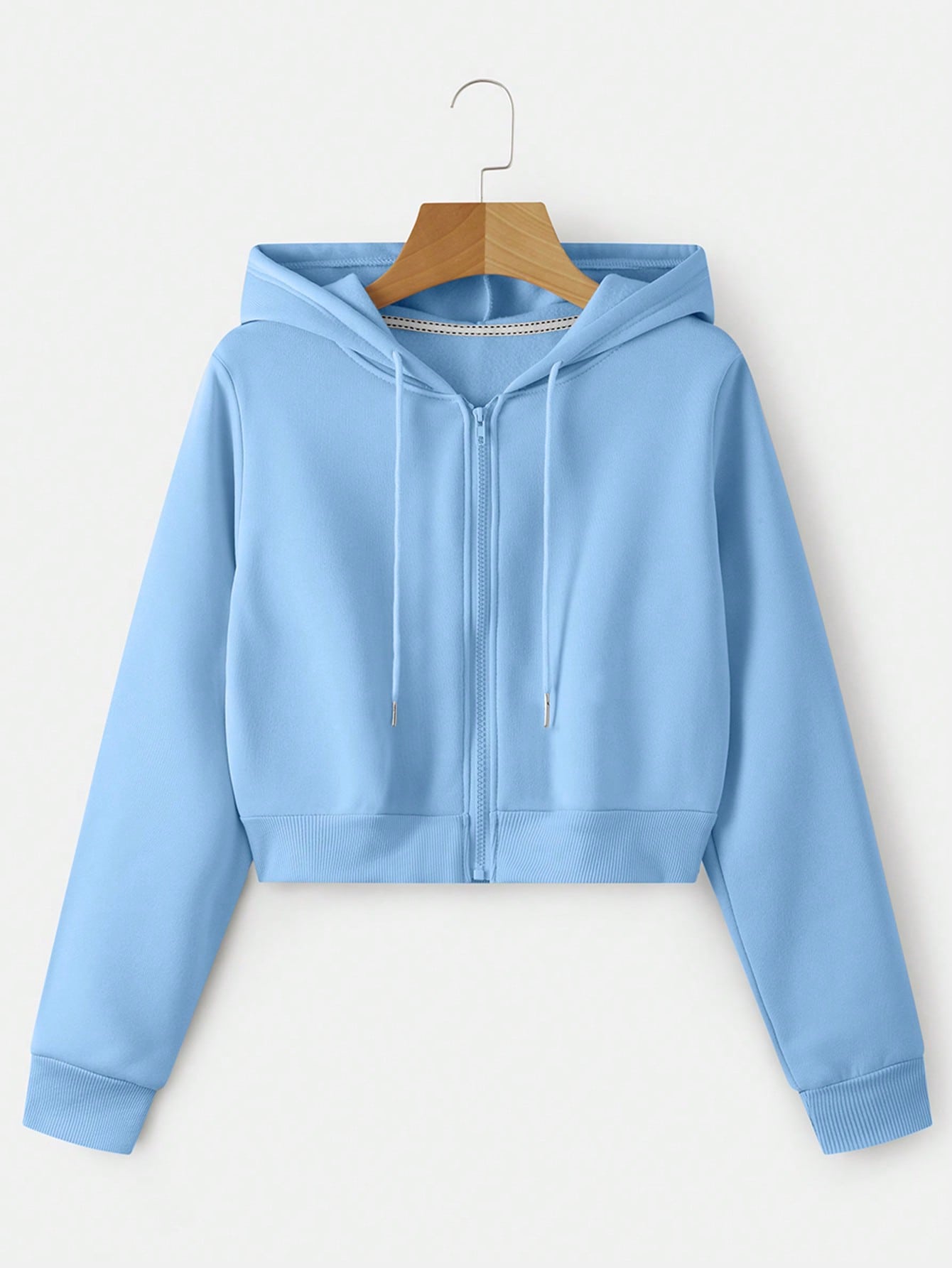 Zipper Drawstring Thermal Hoodie