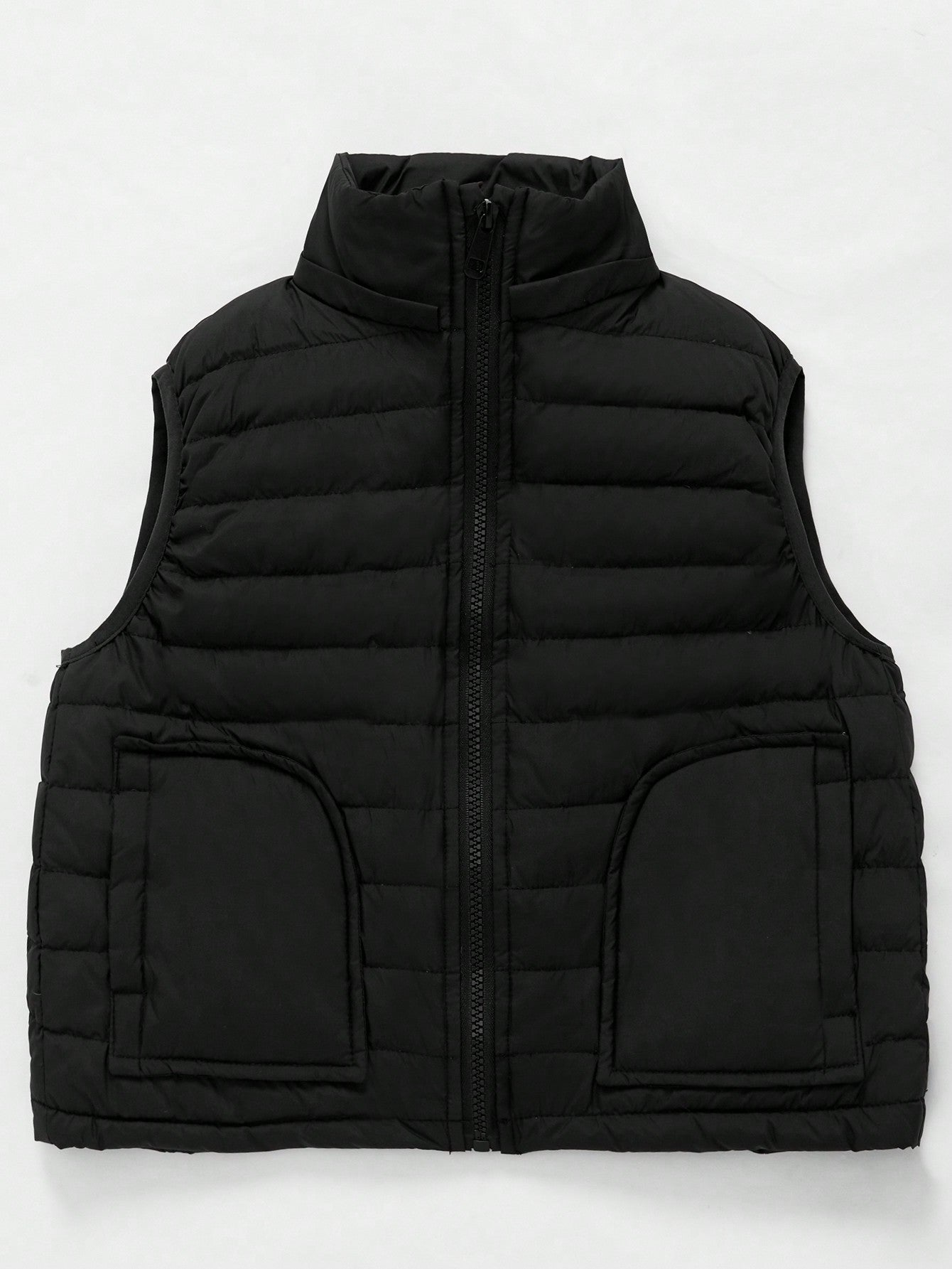 Young Boy Zipper Up Puffer Vest Coat