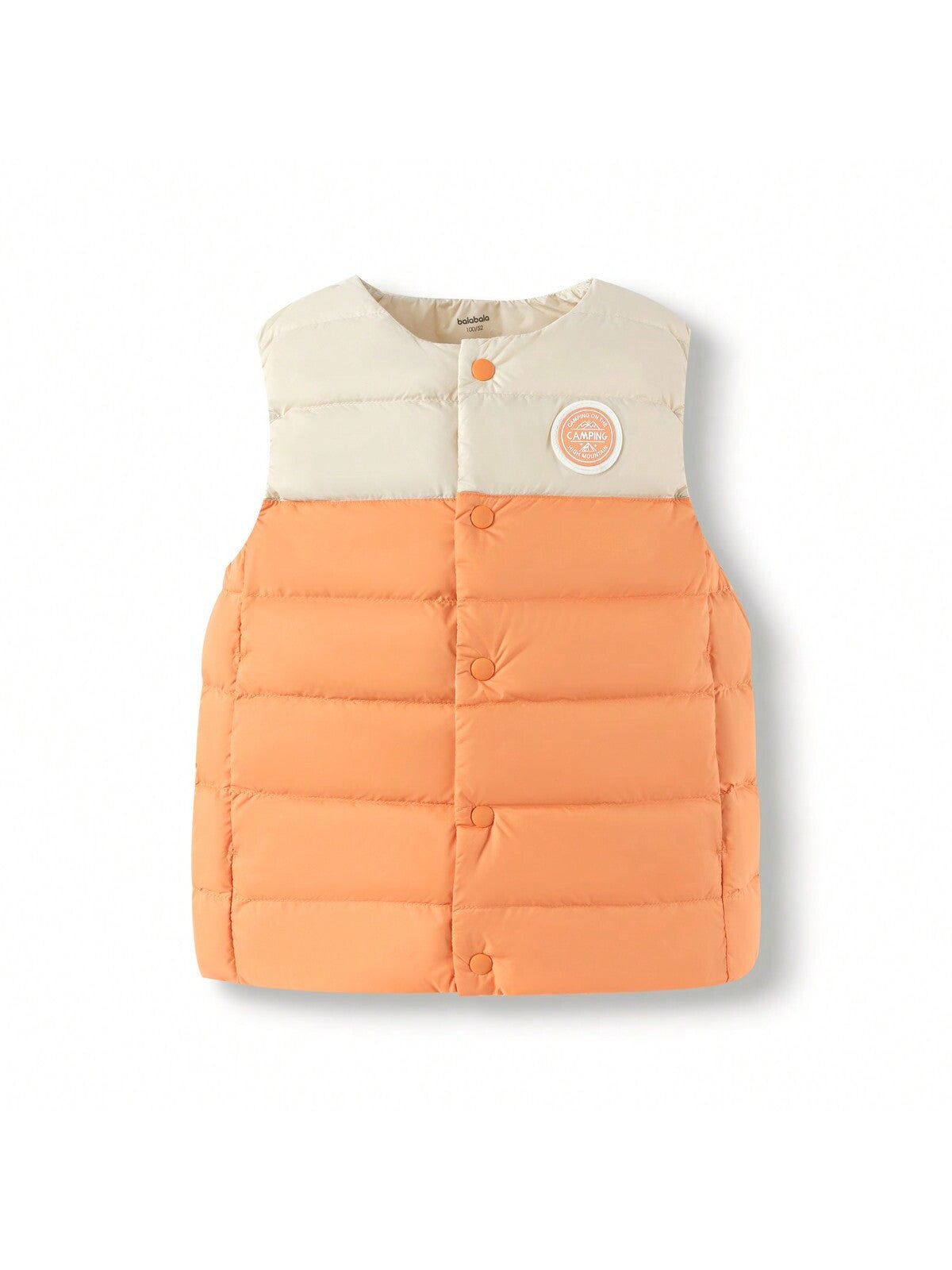 Young Girl Fashion Contrast Color Stitching Woven Vest