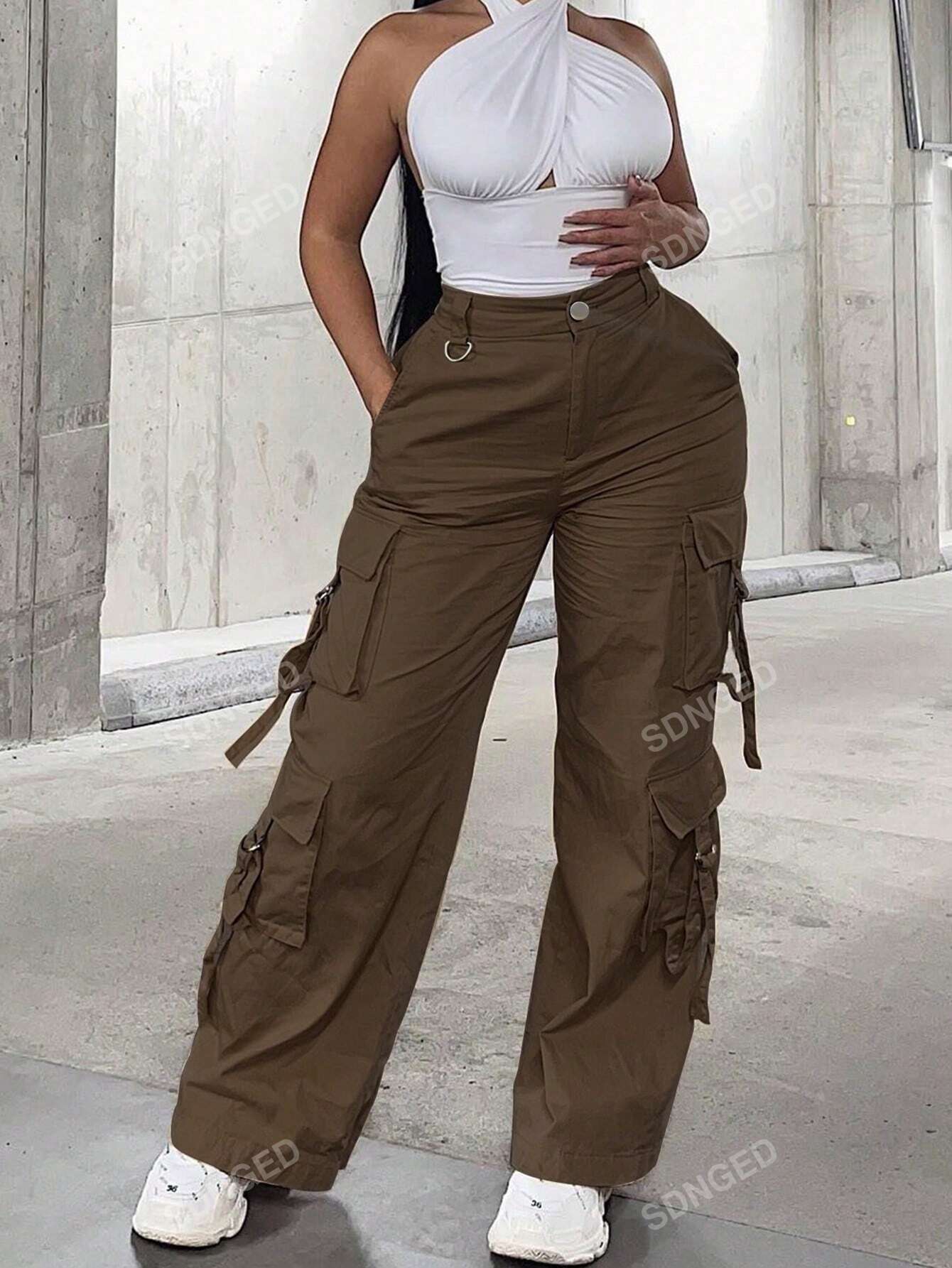 Flap Pocket Side Cargo Pants