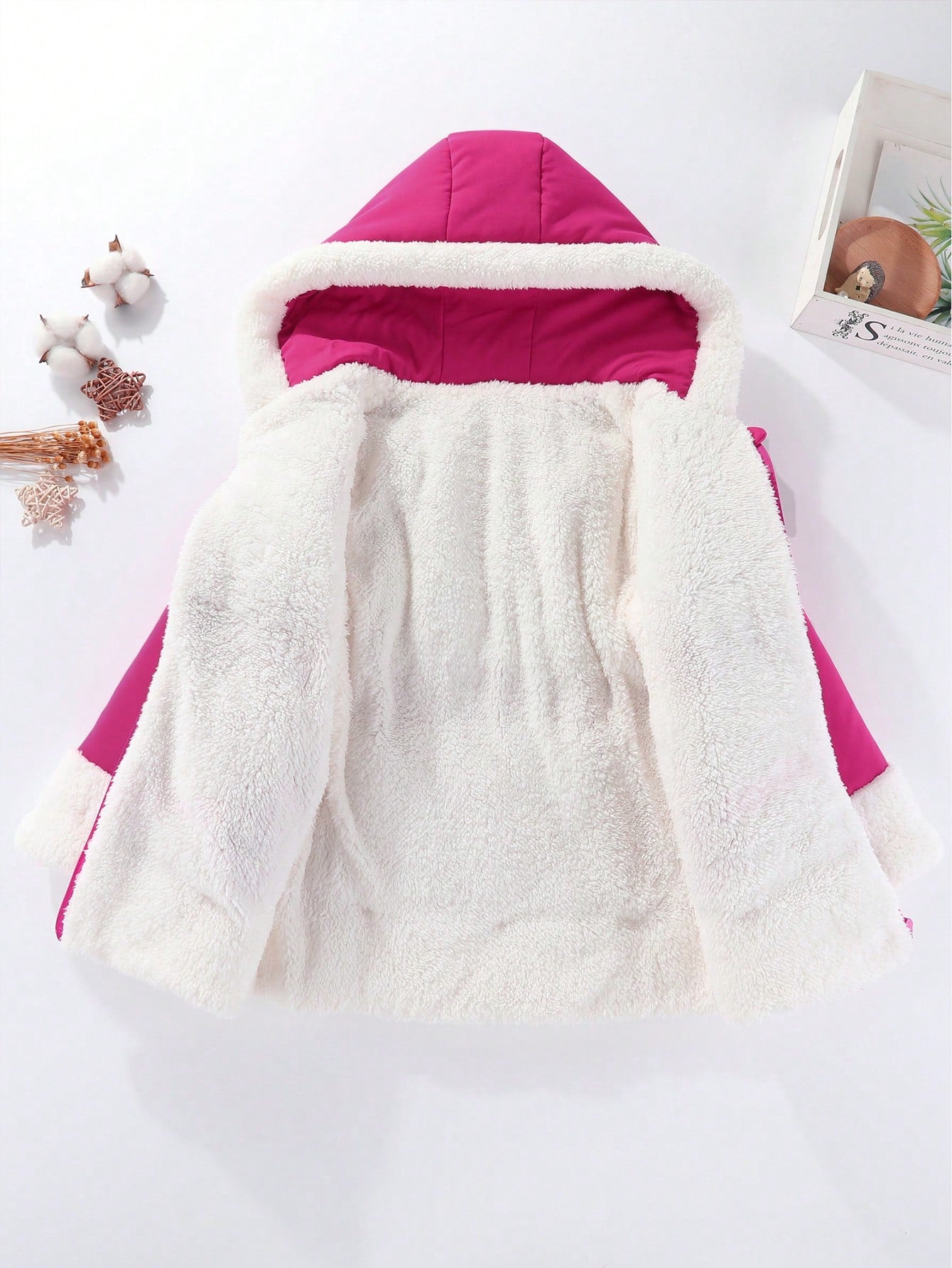 Young Girl Fuzzy Lined Hooded Padded Coat