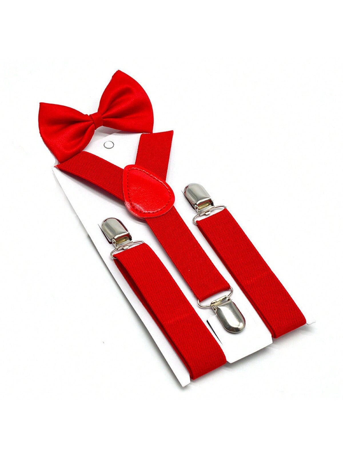 Unisex Y-back Suspenders & Bow Tie Set, Children's Suspenders & Bowtie