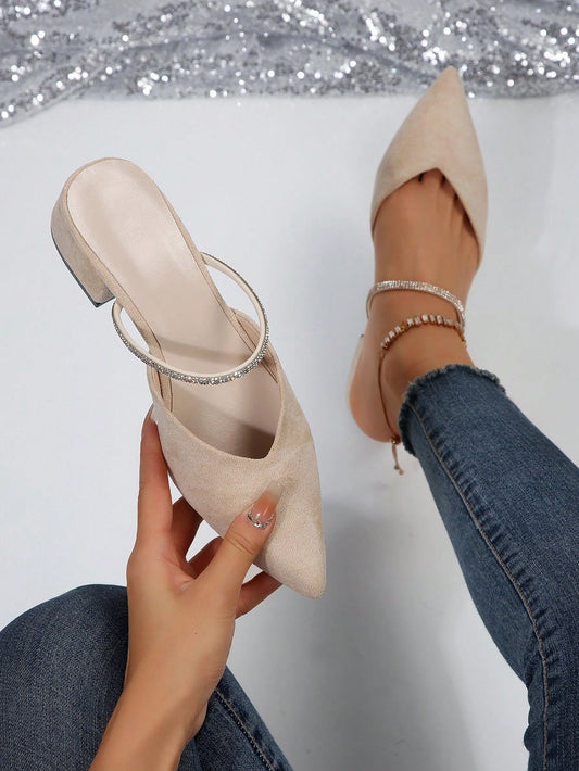 New Arrival Fashionable Chunky Heel High Heel Shoes, Versatile Style