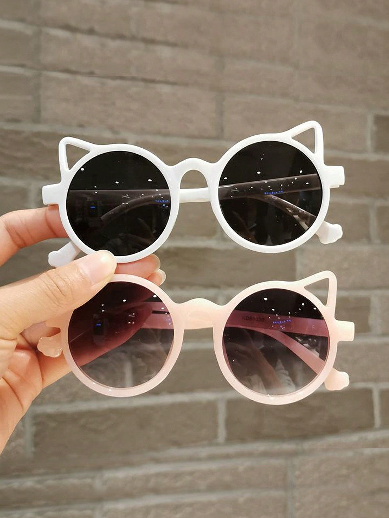 2 Pairs Unisex Kids' Sunglasses With Cat Eye Frames For Outdoor Sun Protection