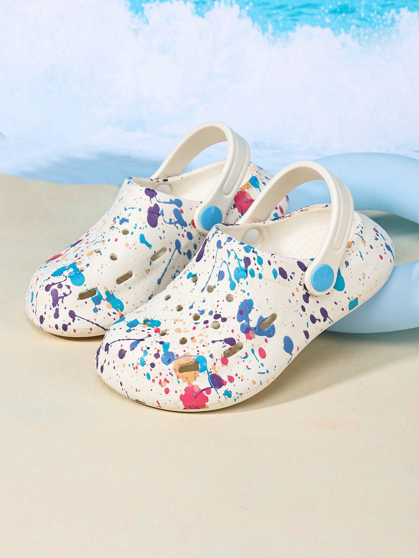 Children's Ink Painting Firework Splatter Holes Shoes