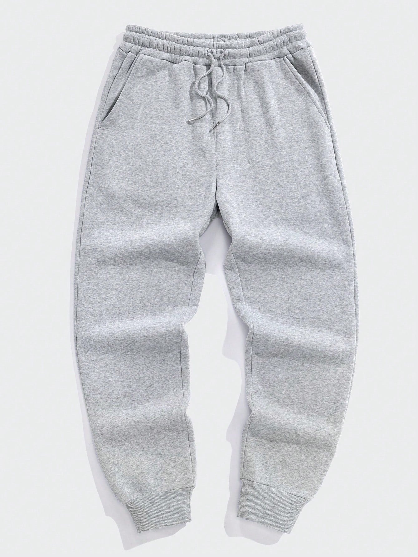 Men's Solid Color Drawstring Waist Sweatpants