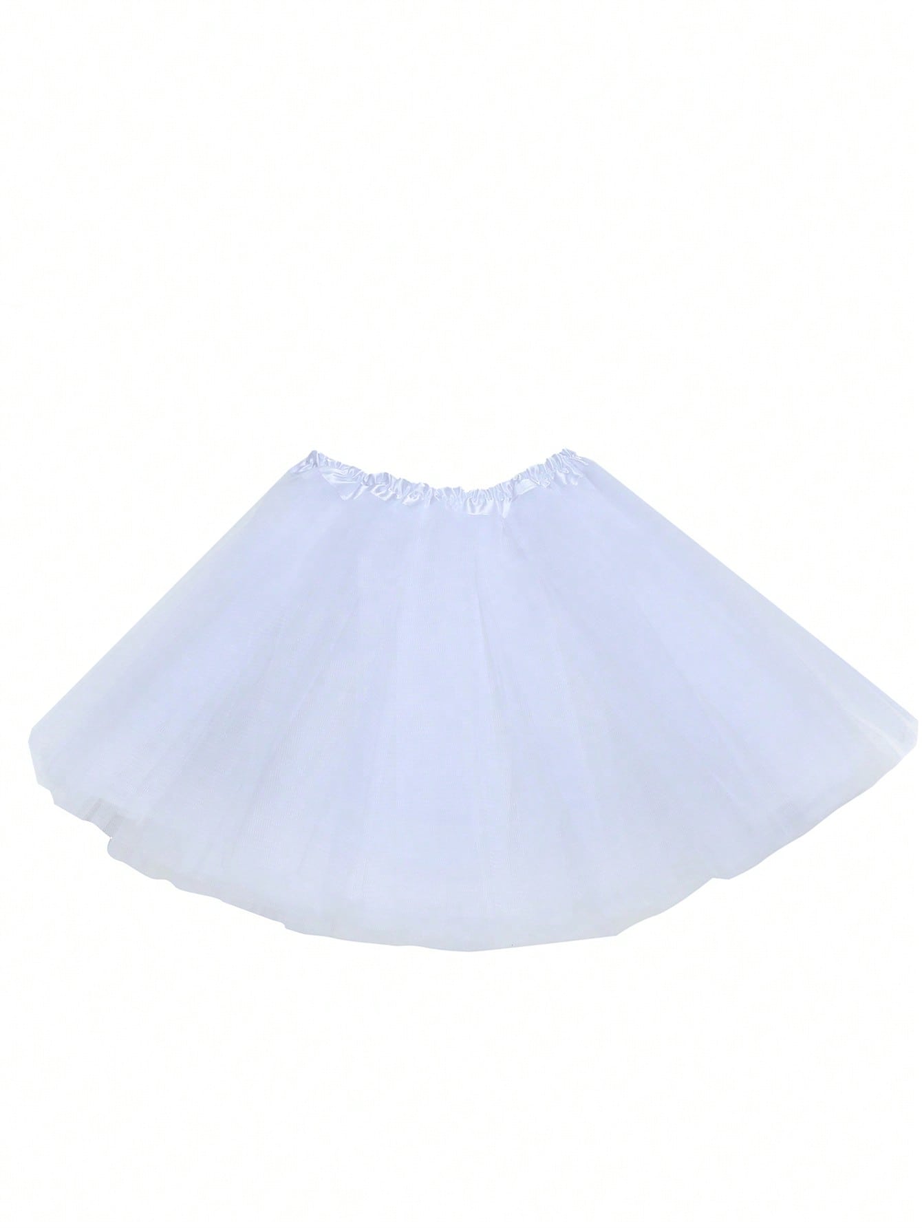 Young Girl Solid Color Mesh Tutu Skirt Casual Versatile Style Suitable For Stage Performances