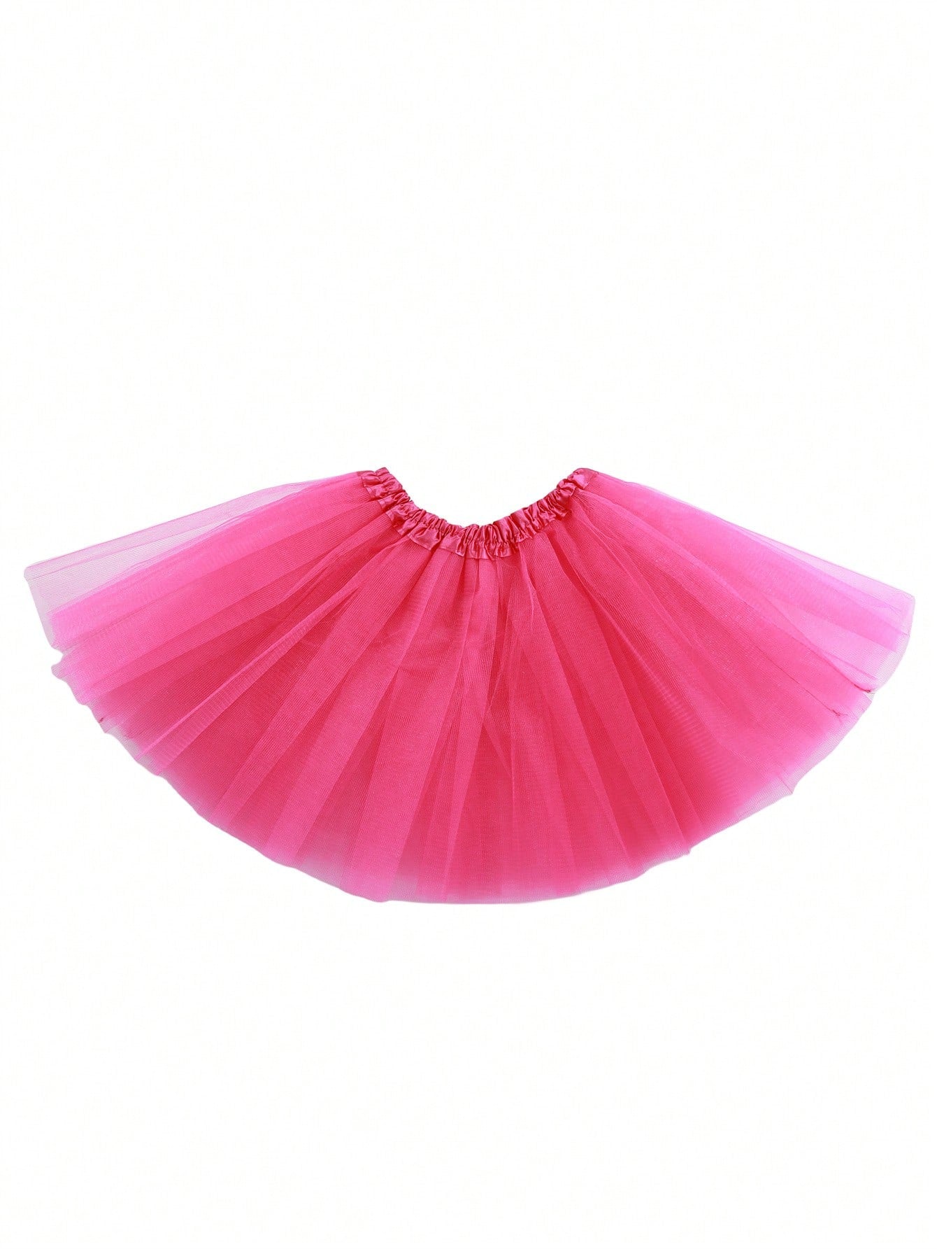 Young Girl Solid Color Mesh Tutu Skirt Casual Versatile Style Suitable For Stage Performances