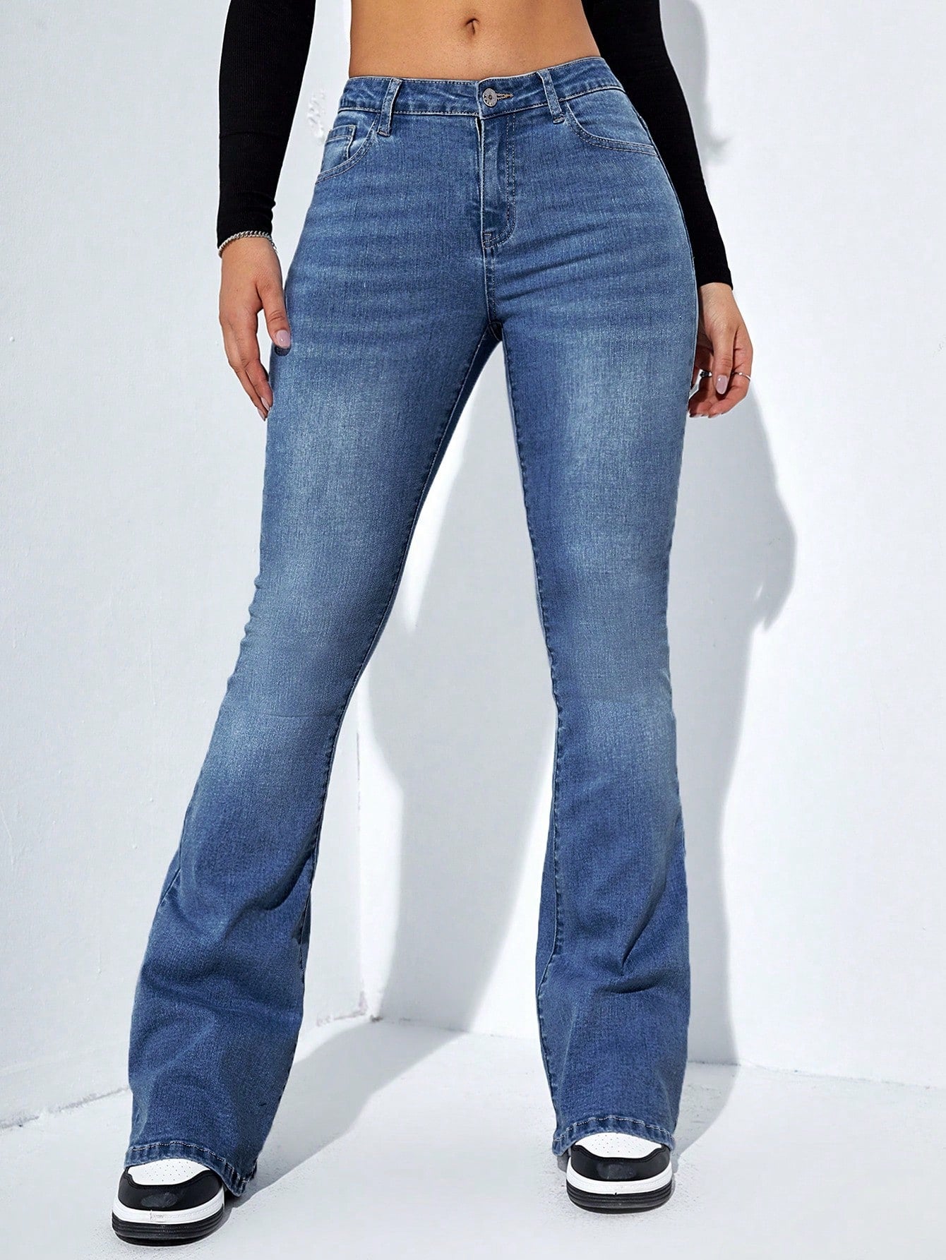 Frenchy Slant Pocket Bootcut Leg Jeans