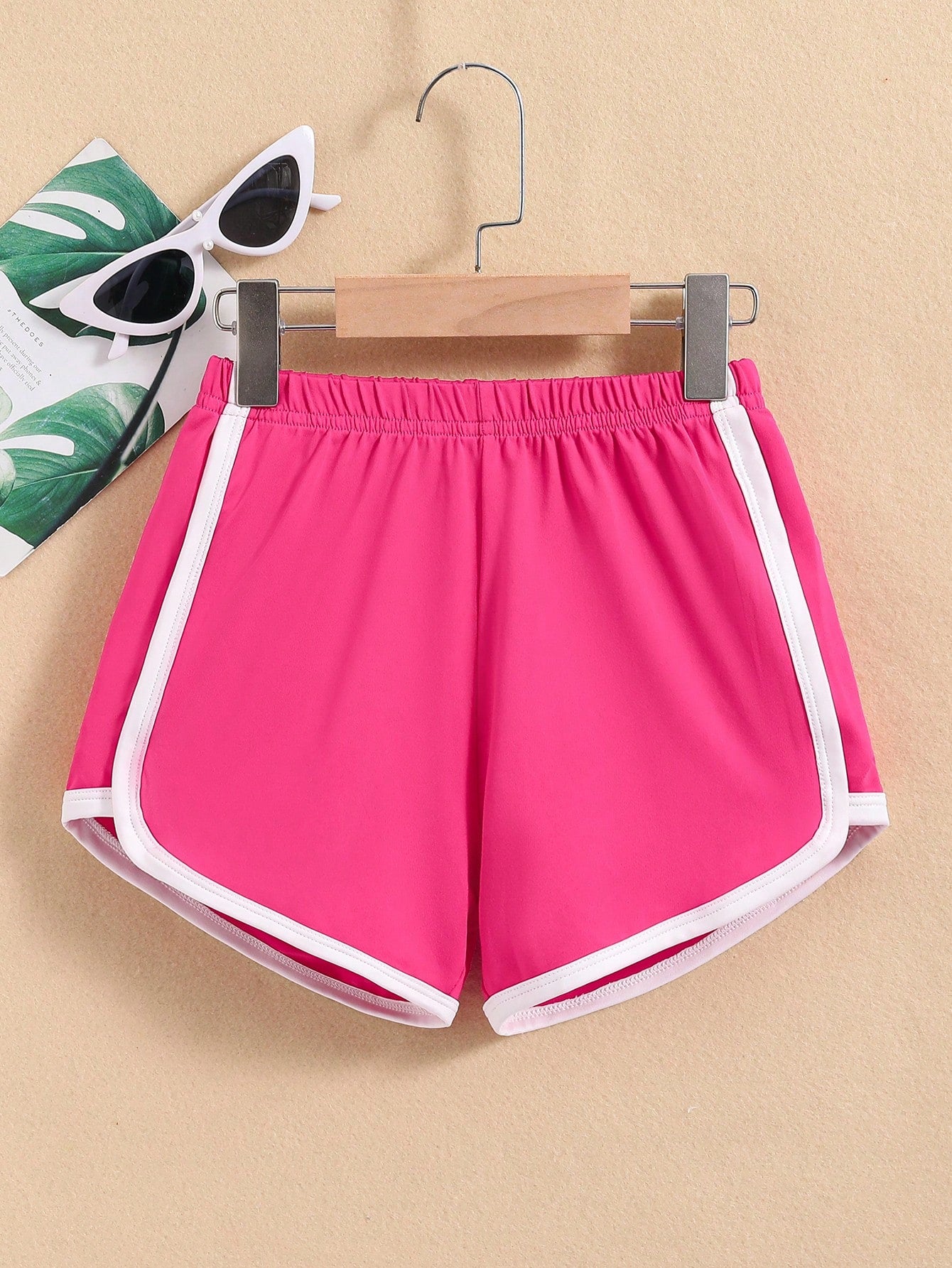 Tween Girl Contrast Binding Track Shorts