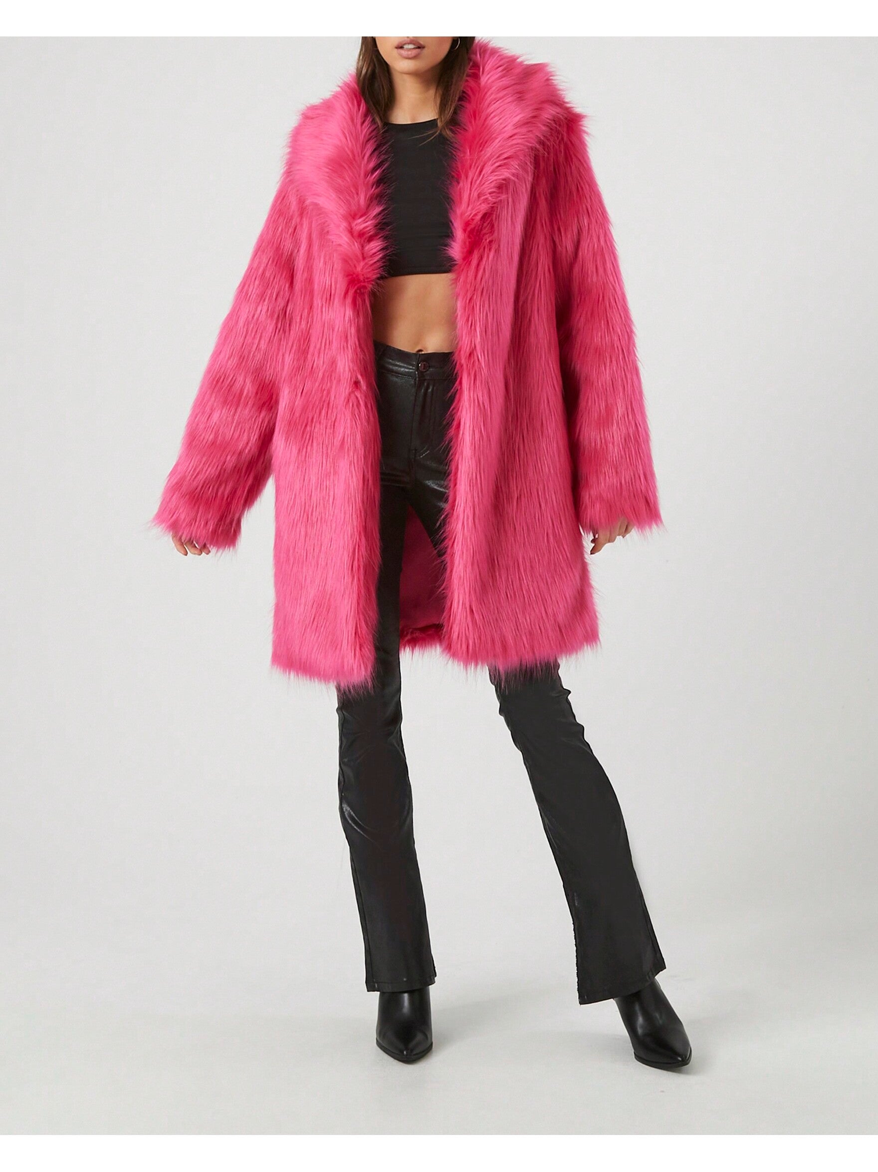 Forever 21 Shaggy Longline Coat