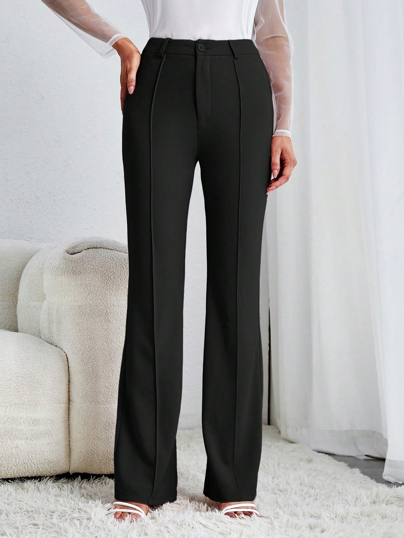 Tall Solid Flare Leg Pants