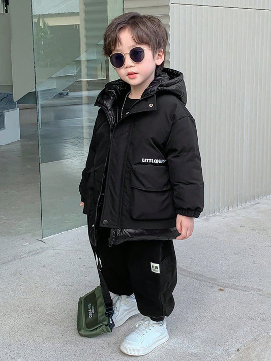 Boys' Casual Warm Jacket For Fall And Winter