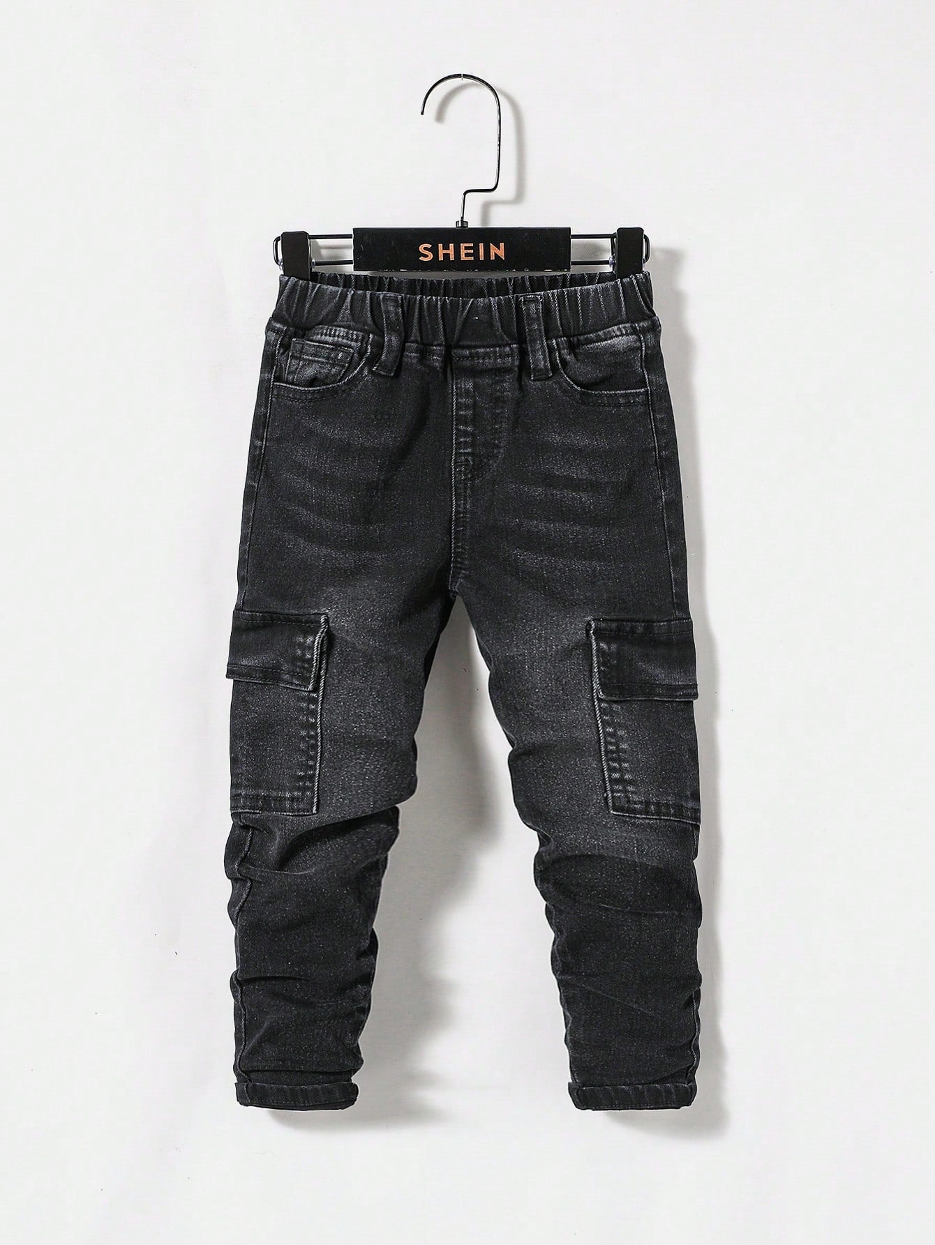 Young Boy Flip Pocket Cargo Denim Pants