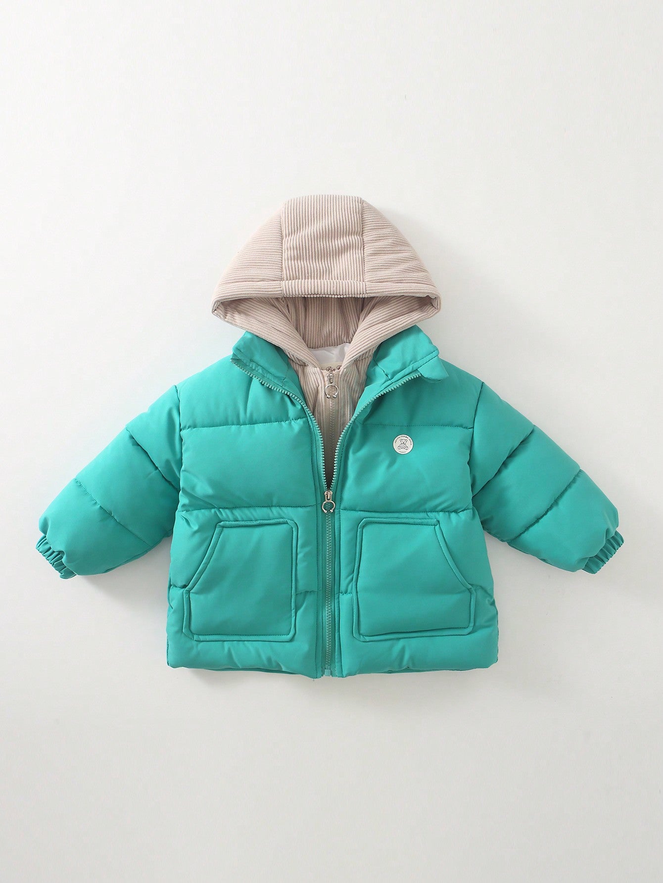 Toddler Boys' Patch Hooded 2 in 1 Padded Coat