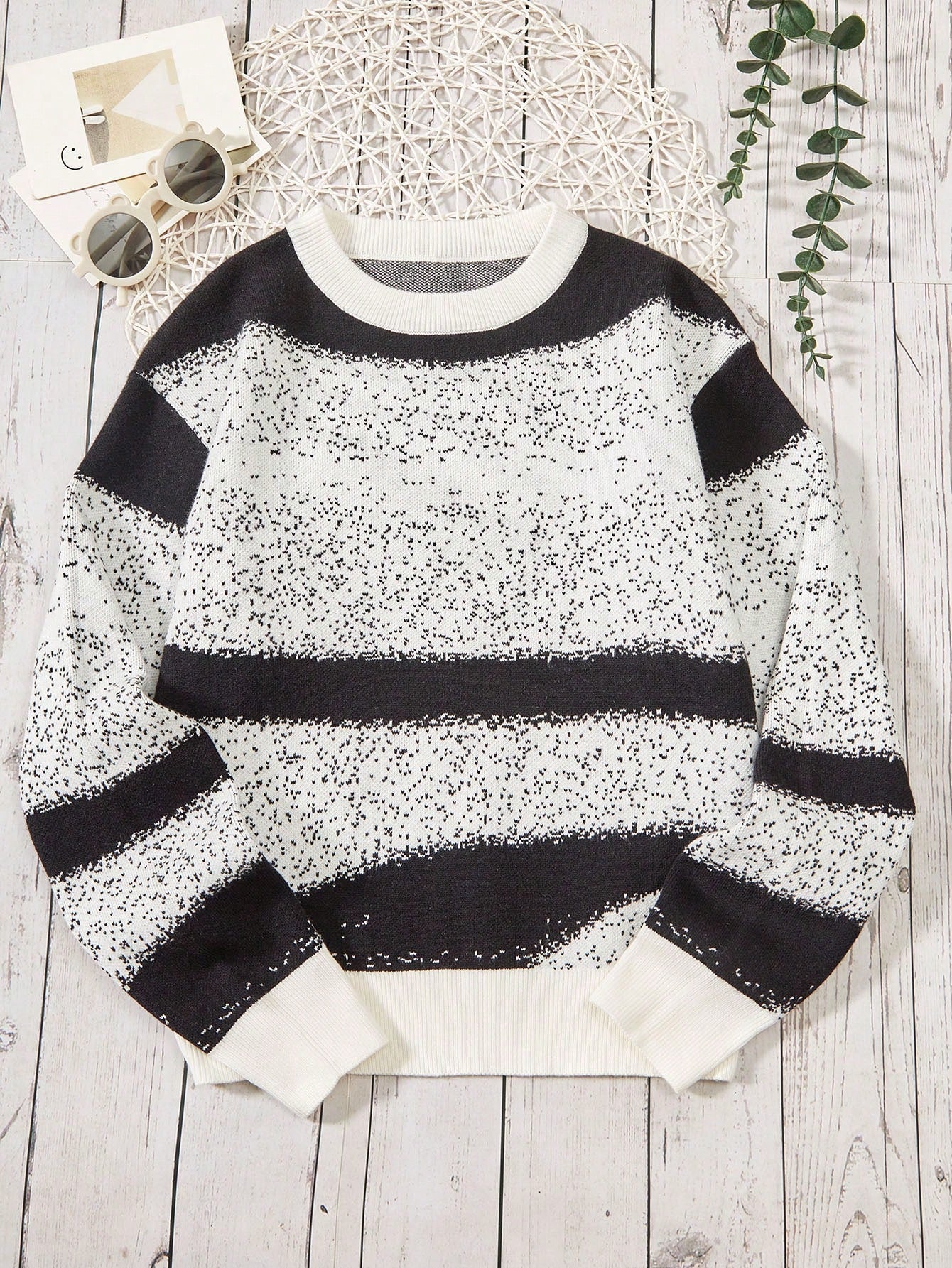 Boys' Color Block Pullover Sweater