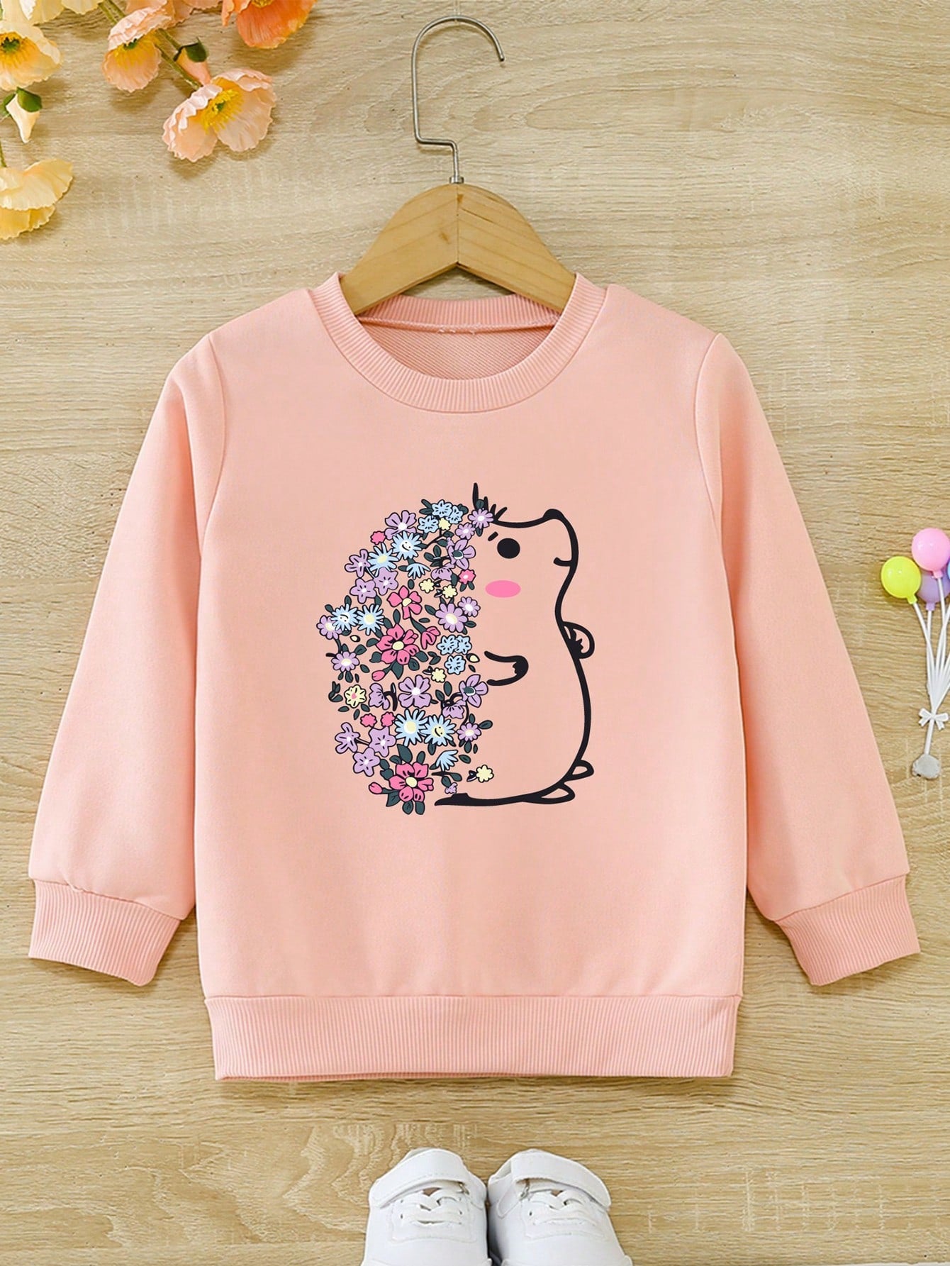 Young Girl Cartoon Graphic Sweatshirt