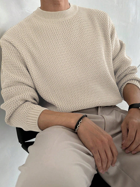 Men Solid Drop Shoulder Sweater