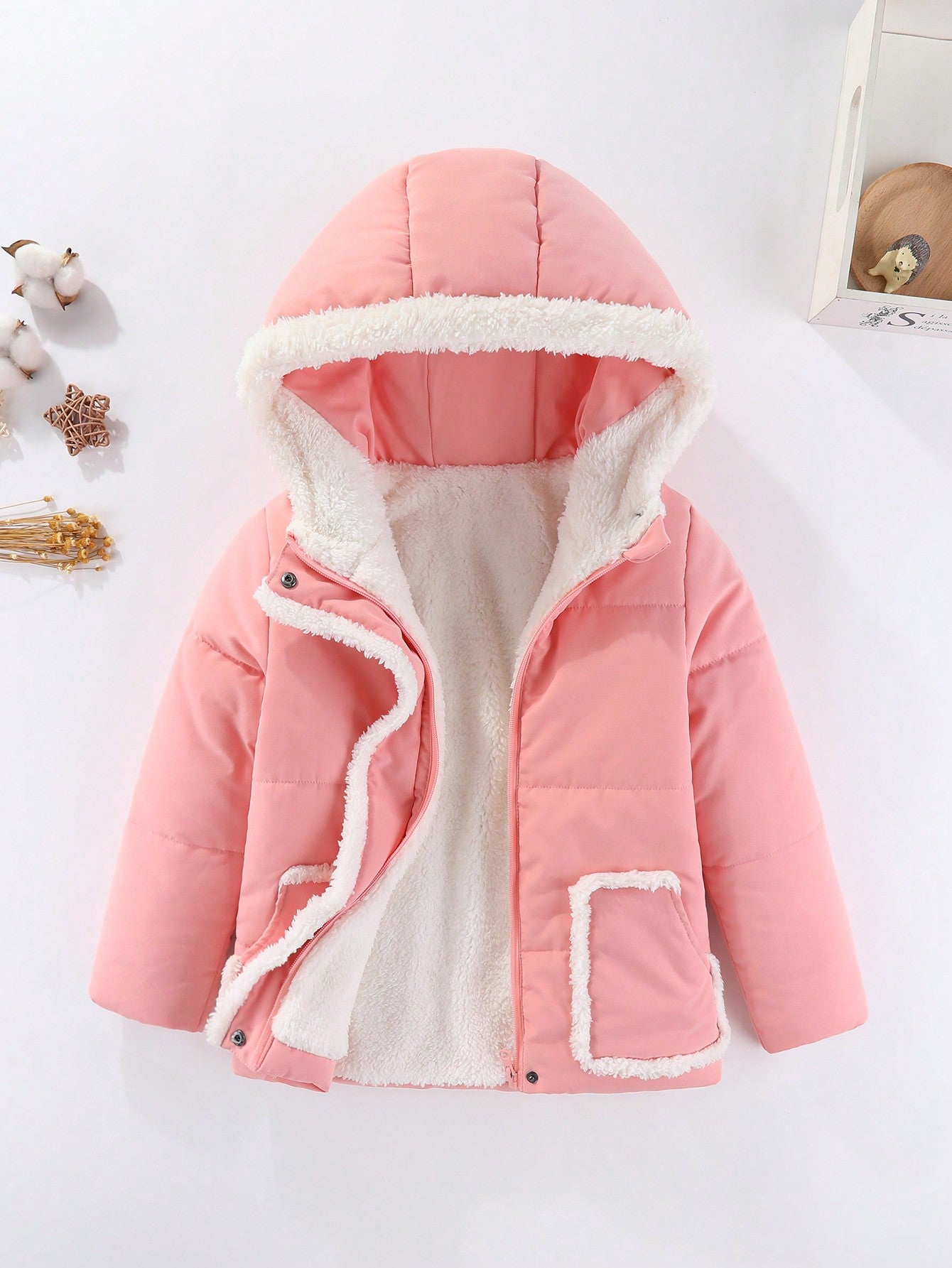 Girls' Thickened Mid-length -padded Coat, Winter New Style Student Overcoat For Toddler Girls