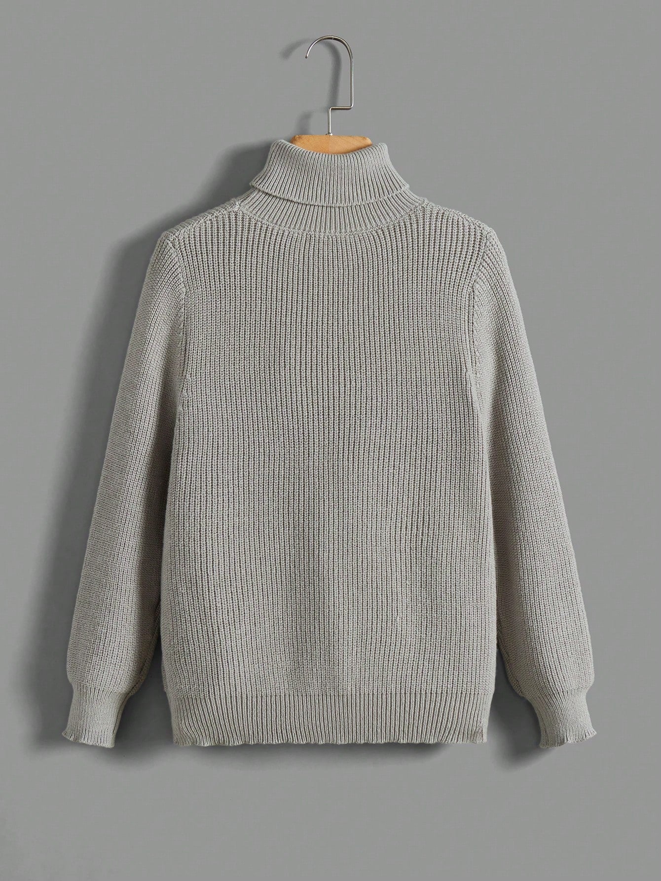 Tween Boy Turtleneck Ribbed Knit Sweater