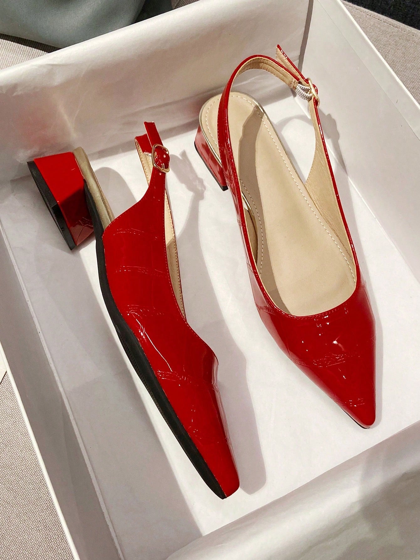 Women Metallic Point Toe Flats, Glamorous Silver Slingback Flats