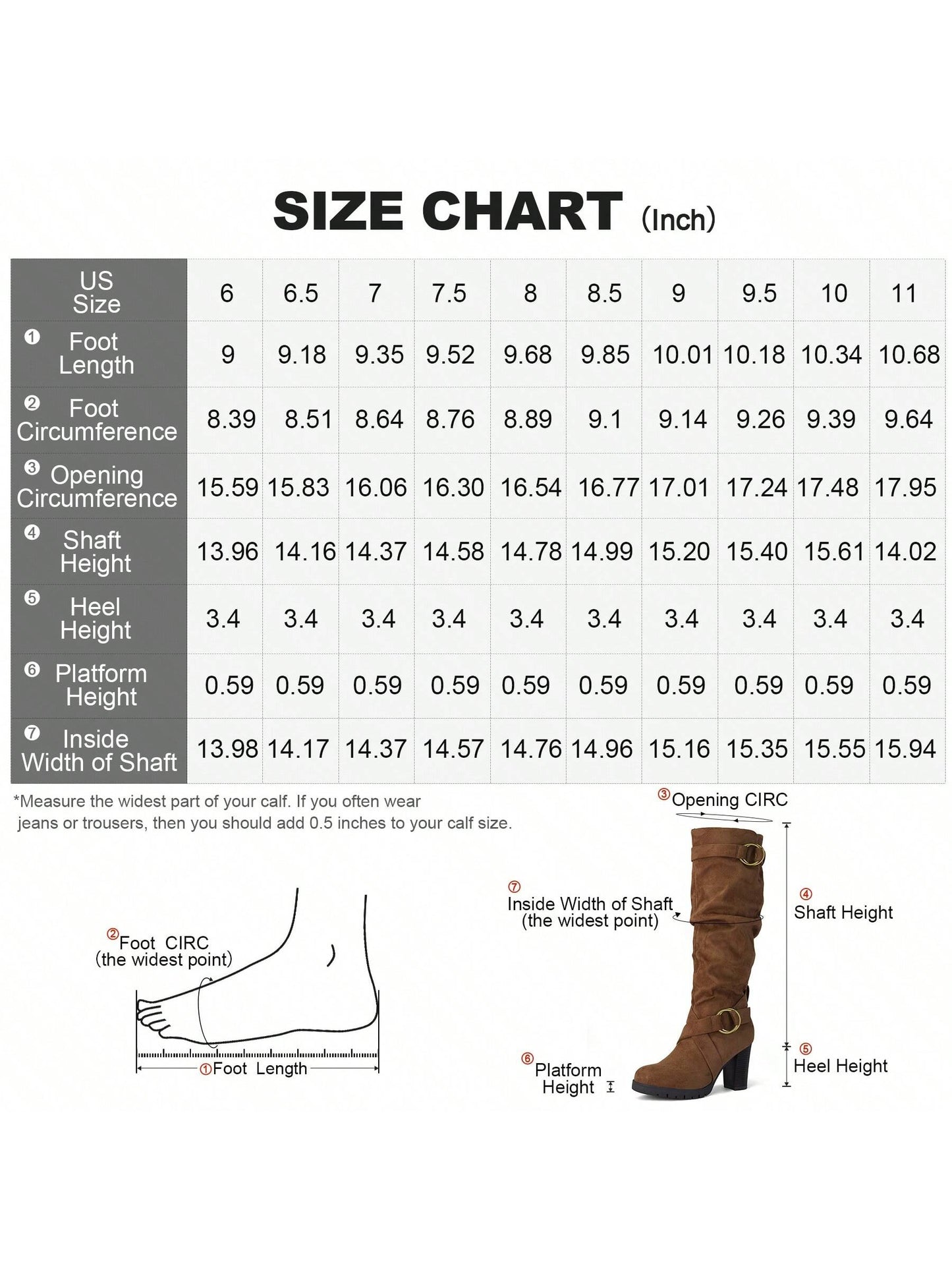 Women's Knee High Boots Fashion Chunky Block Heel Warm Winter Boots With Side Zippers