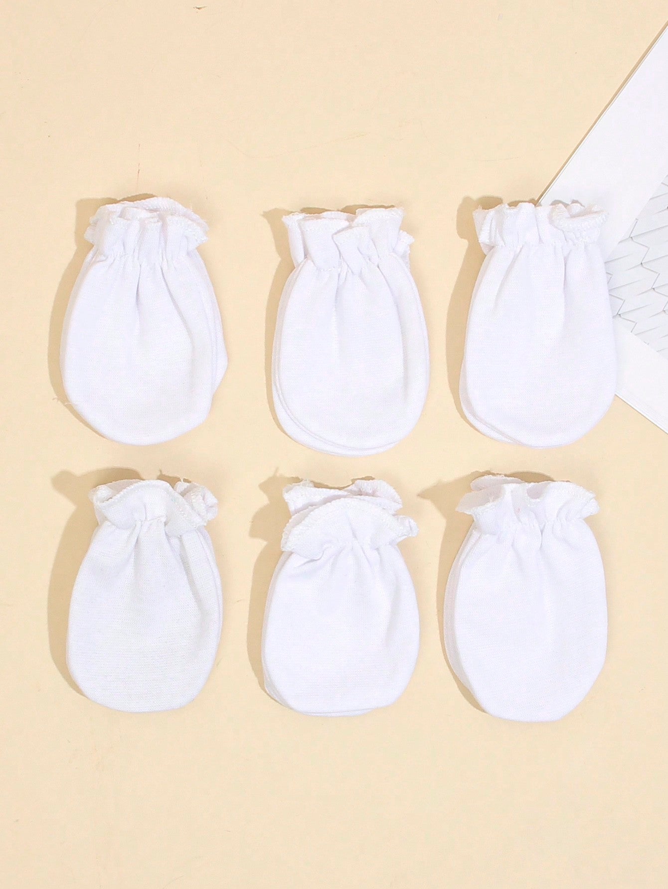 6pairs/Pack Infant Newborn Anti-Scratch Protective Hand Gloves, Various Colors & Styles, 0-3M