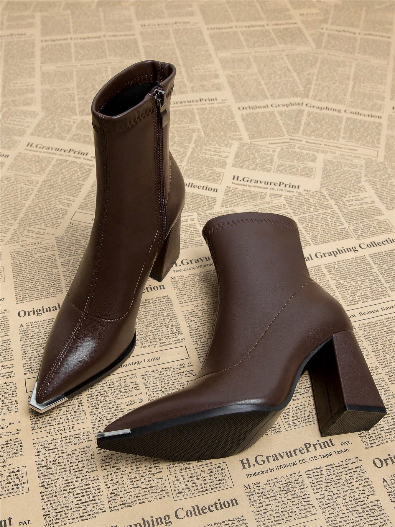 New Arrivals Elegant Women's Boots With Chunky Heels, High Heels And Pointed Toes, Fashion Ankle Boots, Autumn/winter 2023