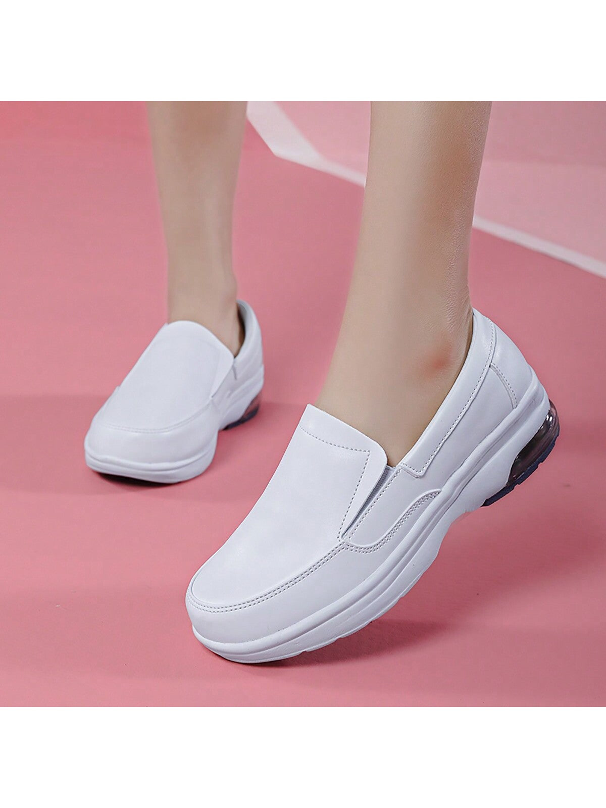 Women's Anti-odor Nurse Shoes With Soft Sole, Shallow Mouth, Suitable For Sports, Casual Wear, Walking, And Leather Shoes