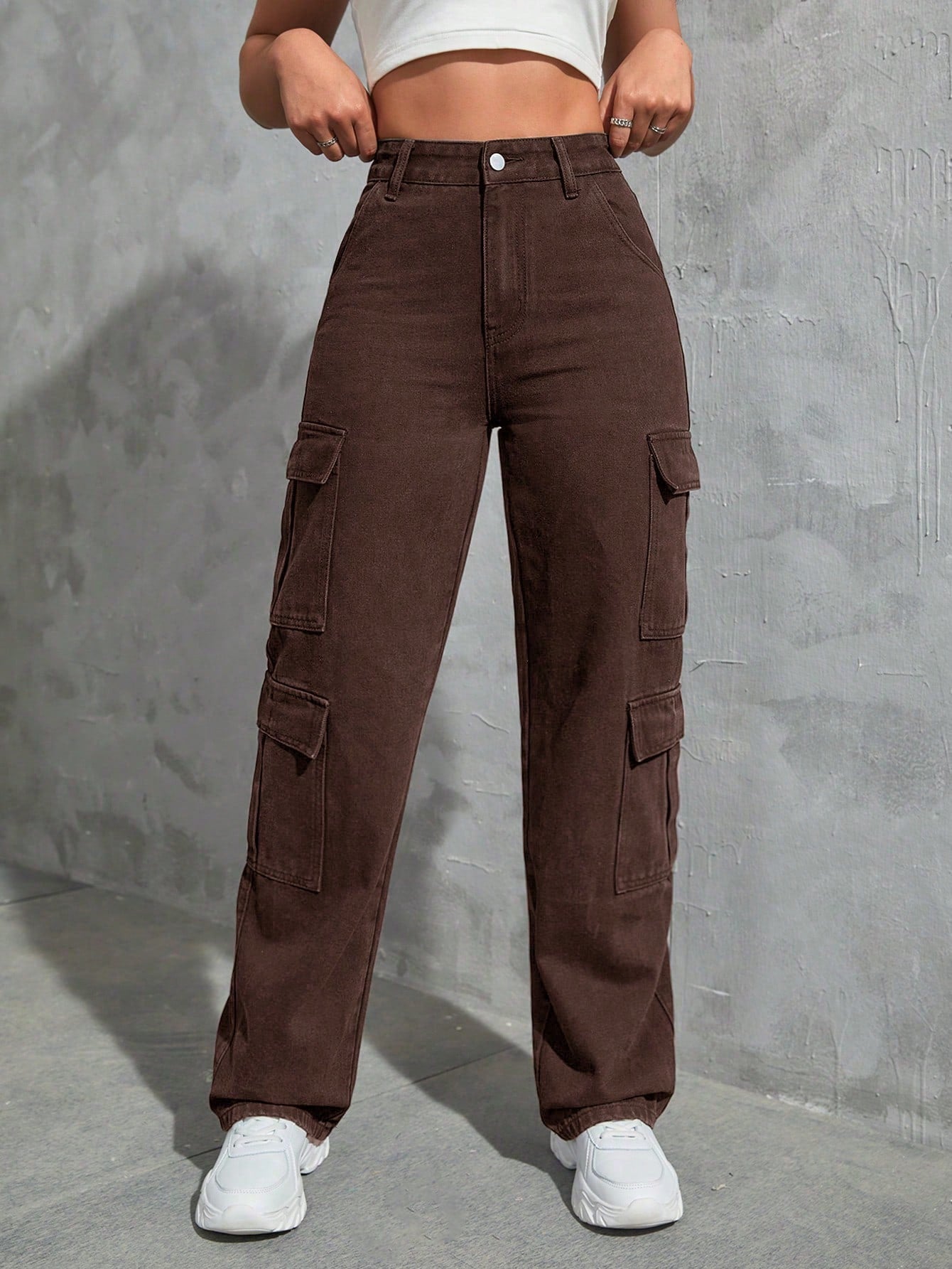 Tall Flap Pocket Cargo Jeans