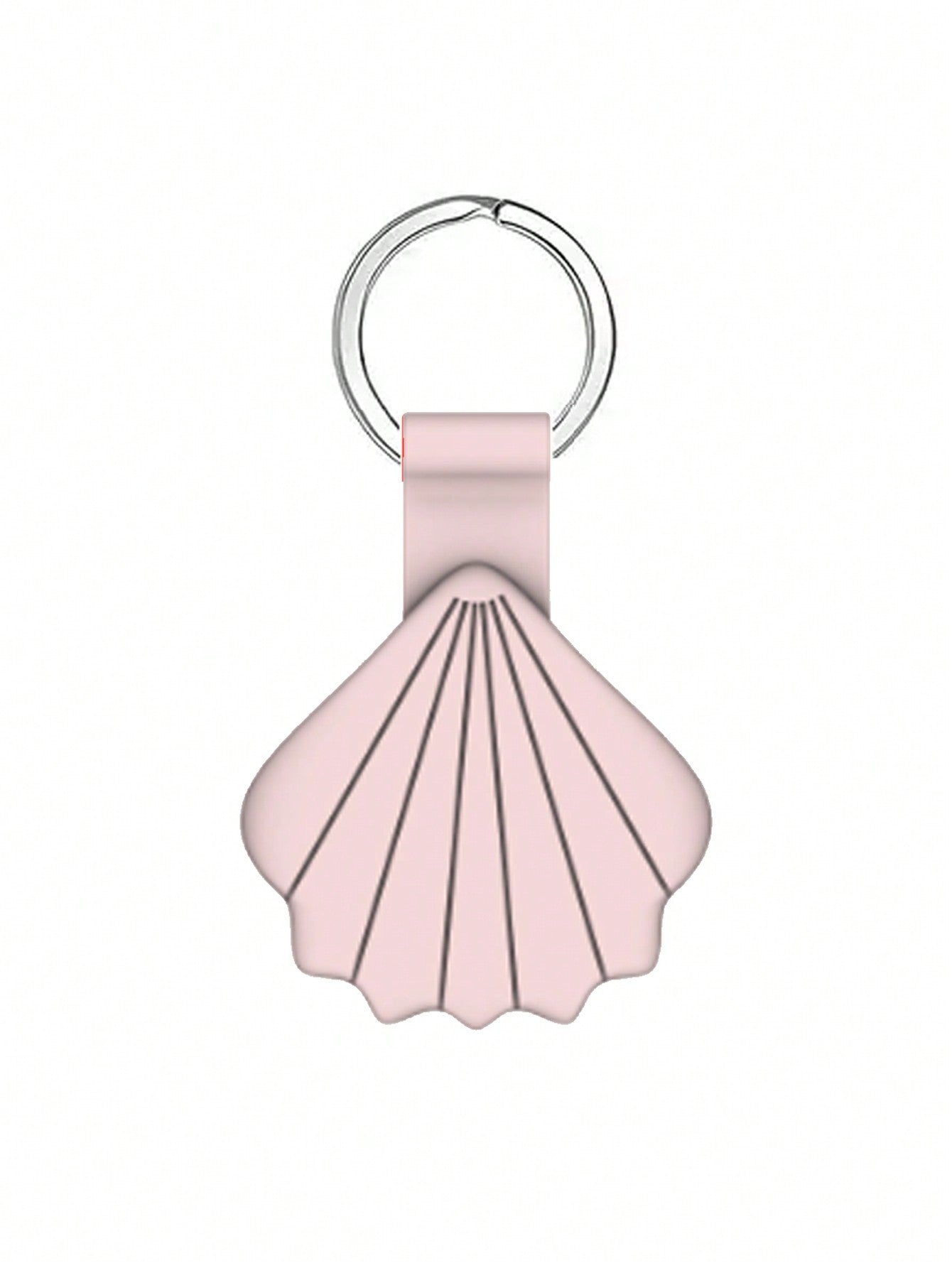 1pc Pink Cute Shell Shaped Keychain With Silicon Protective Cover And Anti-Lost Tracker, Compatible With Apple AIRTAG