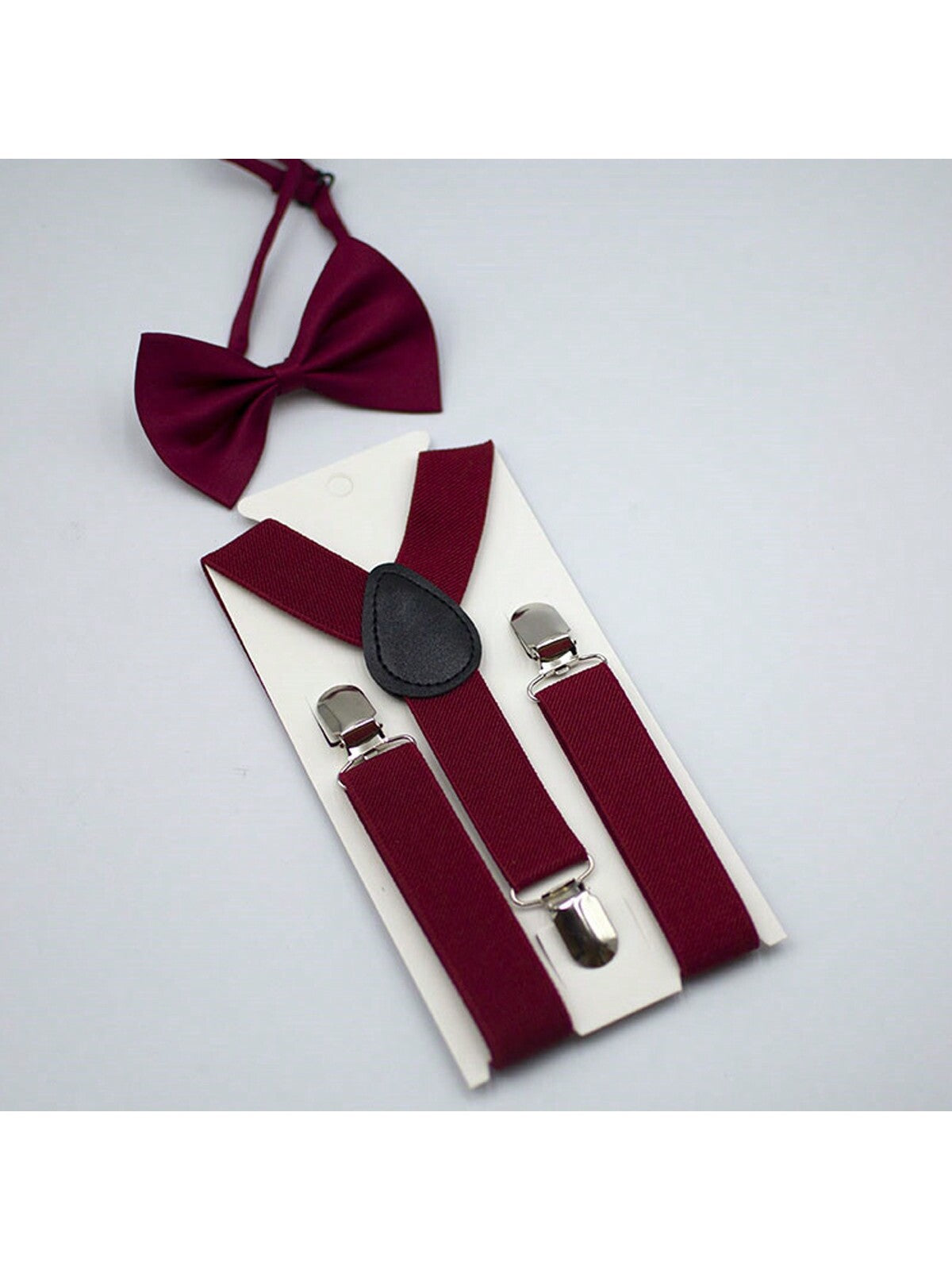 Unisex Y-back Suspenders & Bow Tie Set, Children's Suspenders & Bowtie