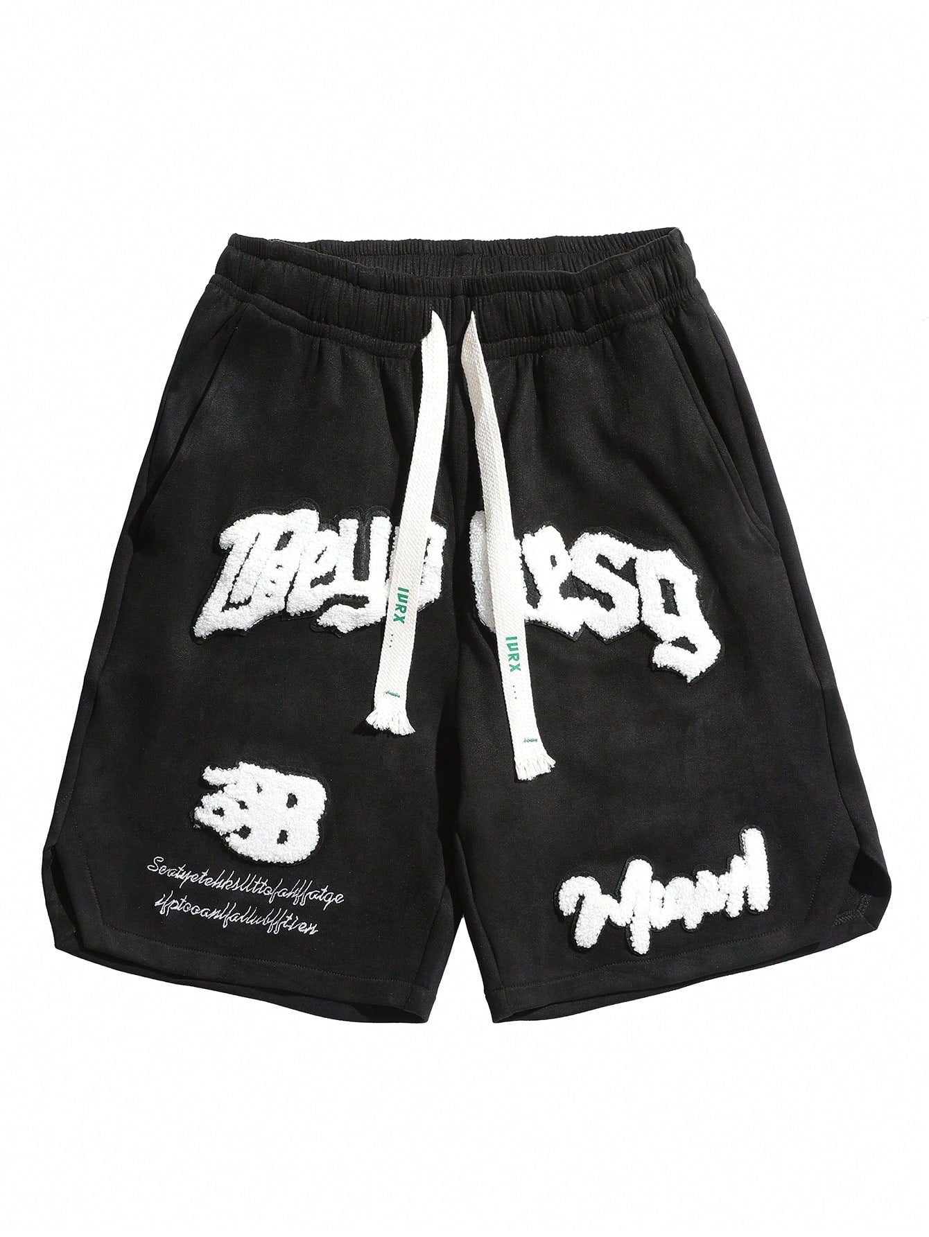 Men's Drawstring Letter Detail Summer Shorts