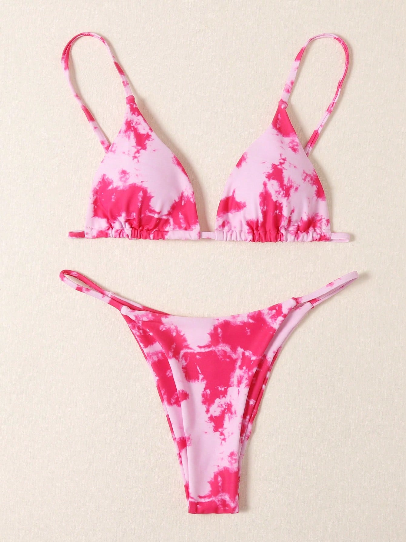 Swim Women's Summer Beach Tie-Dye Sexy Bikini Set, Random Print