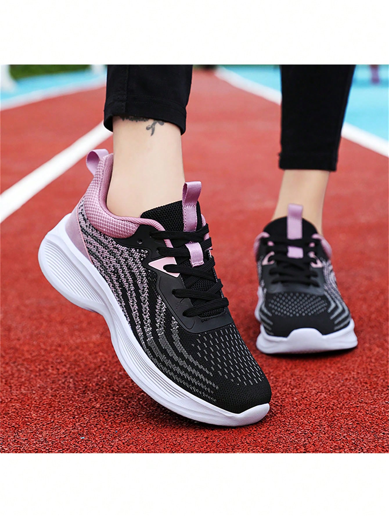 Women's New Knitted Running Shoes, Breathable, Lightweight, Durable And Casual Sports Shoes, Available In 3 Colors