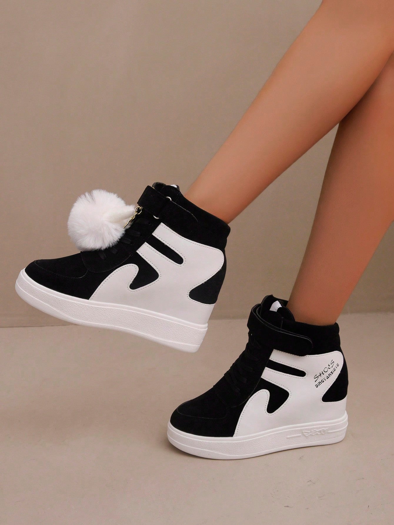 Women's Wedge Heel Platform Sneakers, Casual Sports Shoes With 8cm Hidden Heel, Running Shoes, Women's Shoes