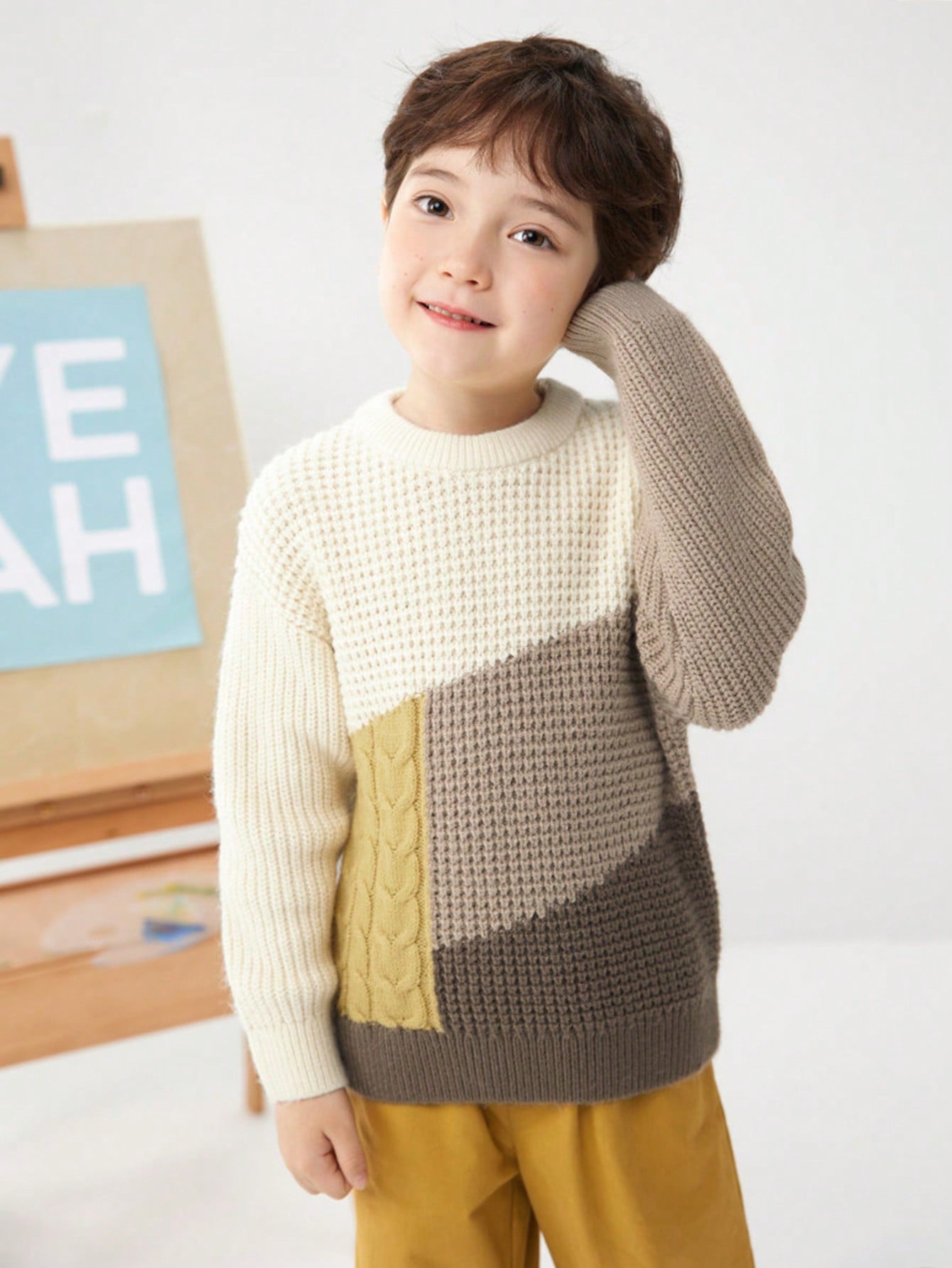 Young Boy Warm And Chic Sweater Knitwear