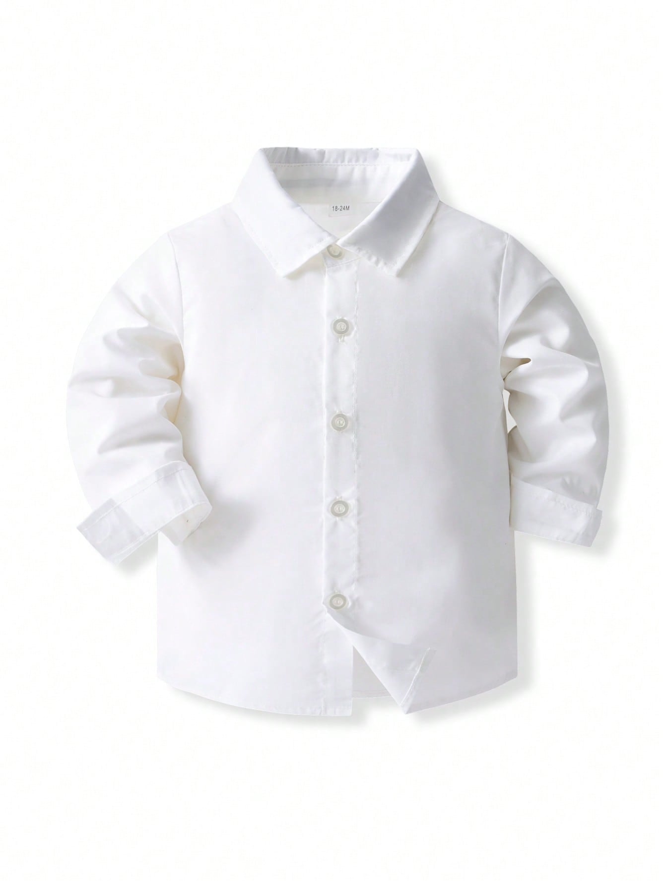 Young Boy Autumn Long Sleeve Solid Color Shirt