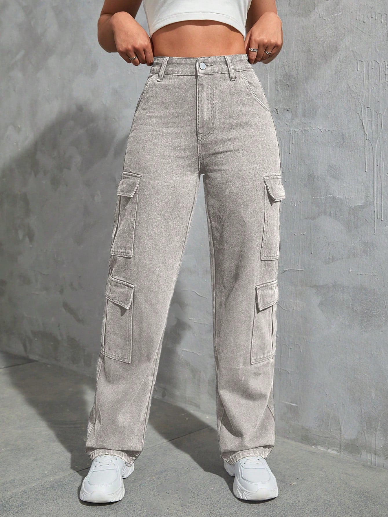 Tall Flap Pocket Cargo Jeans