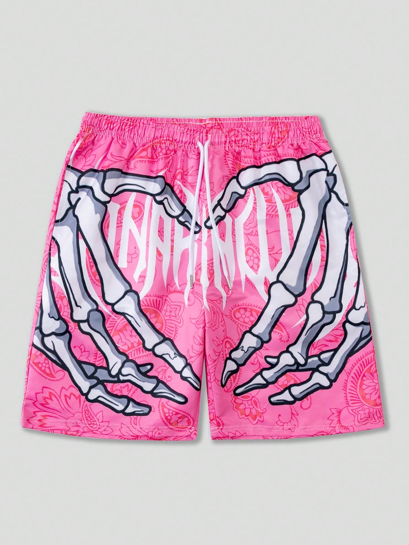 Street Life Men Shorts With Skull-Hand Print