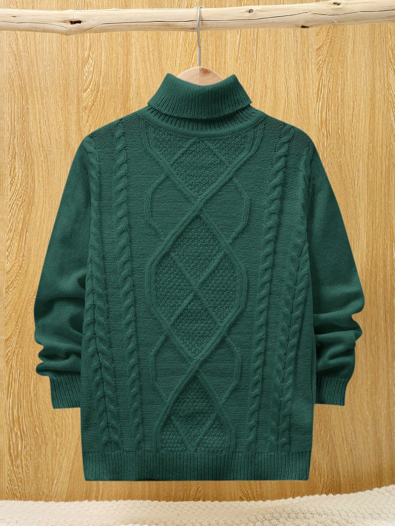 Tween Boy Long Sleeve Turtleneck Loose Fit Sweater